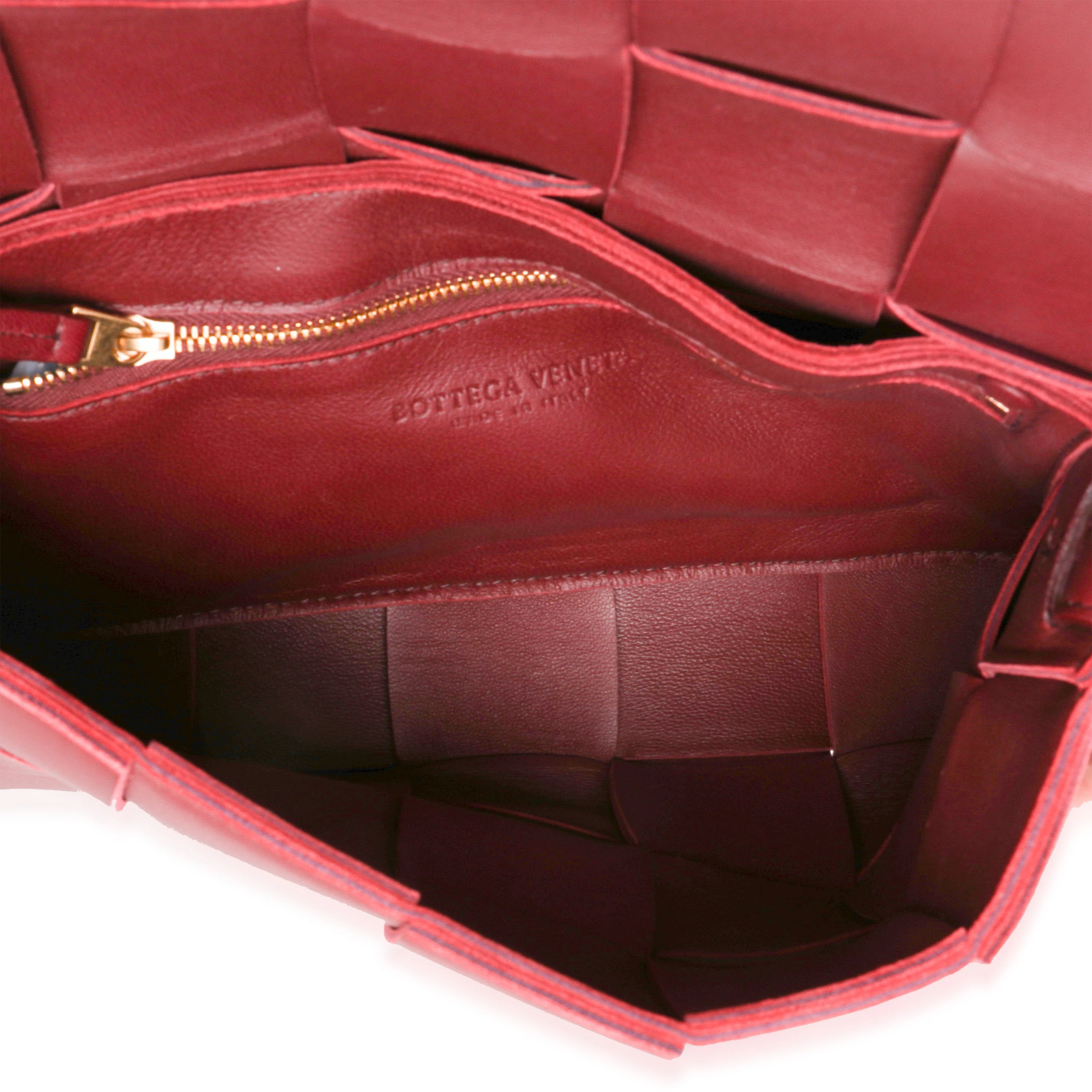Bottega Veneta Bordeaux Intrecciato Lambskin Cassette Bag - Image 9