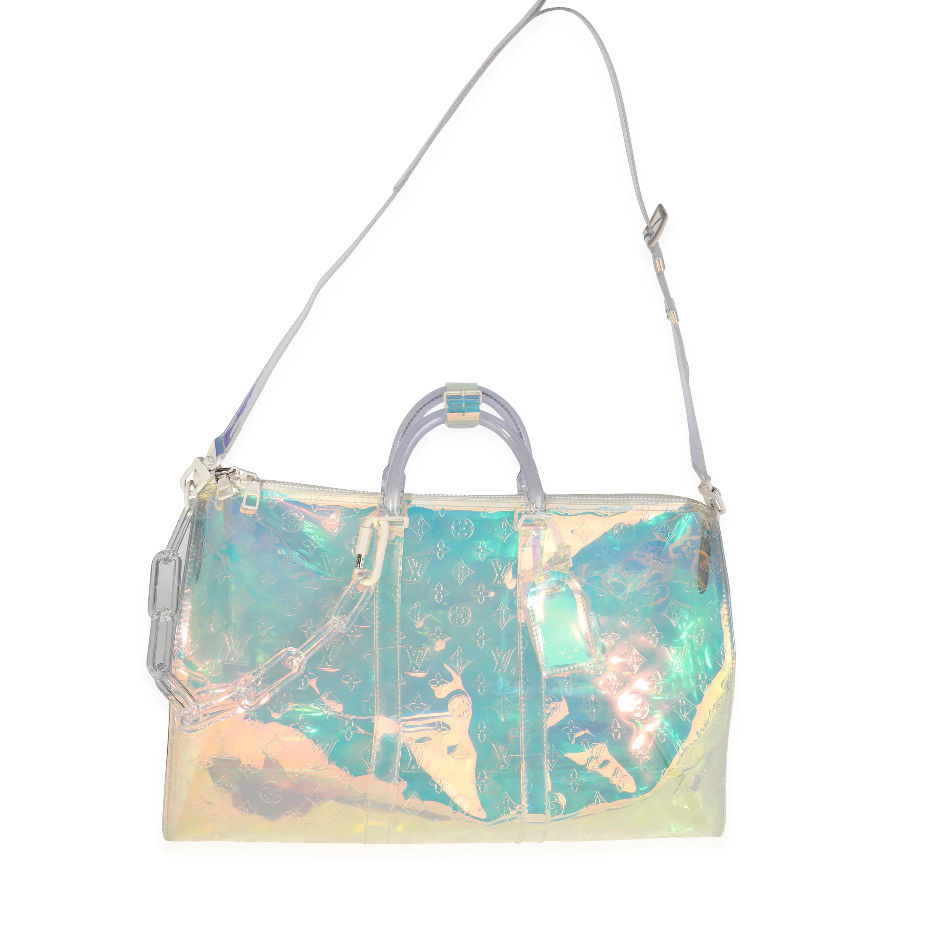 x Virgil Abloh Monogram PVC Prism Keepall Bandouliére 50 - Image 4