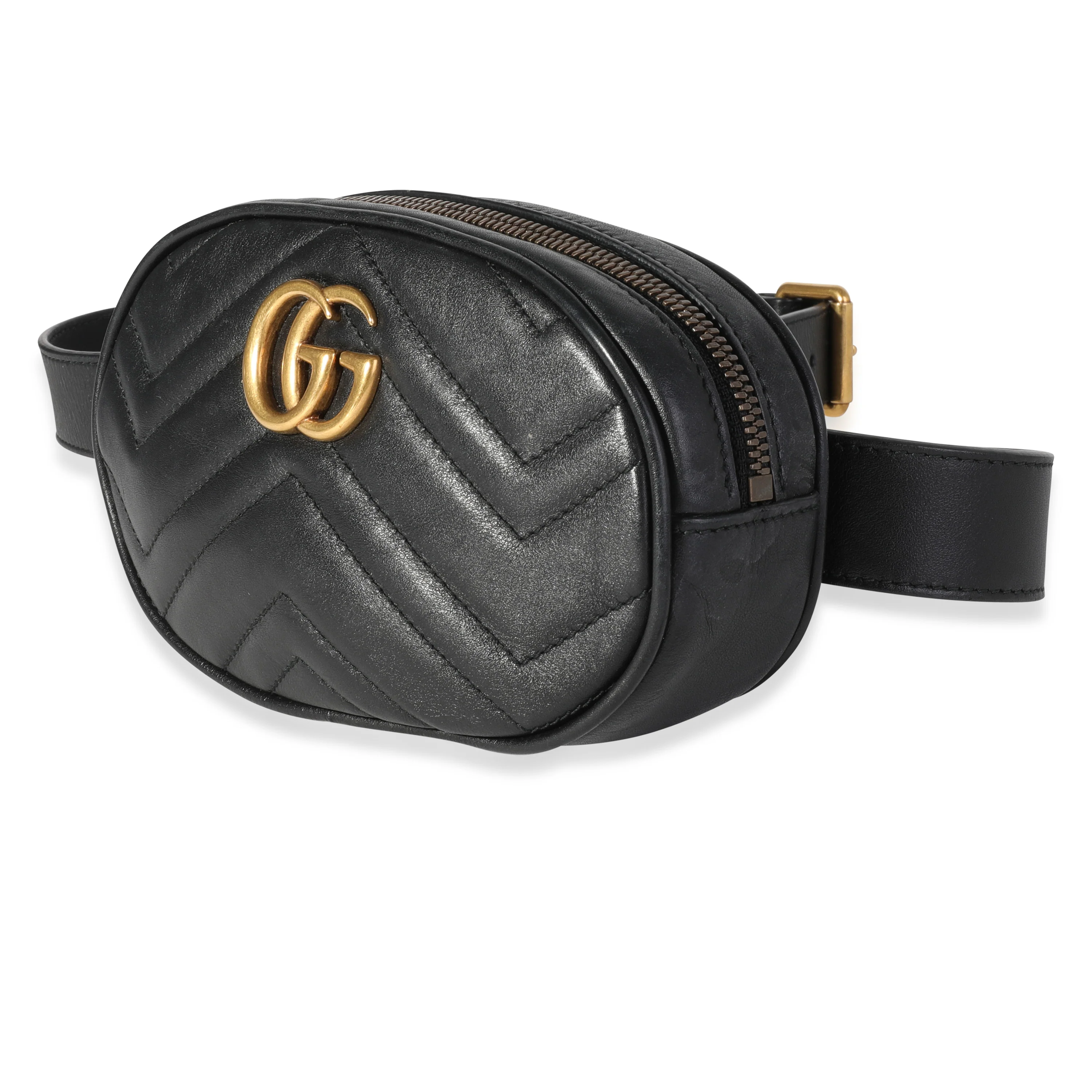 Black Matelassé Leather GG Marmont Belt Bag 95/38 - Image 2