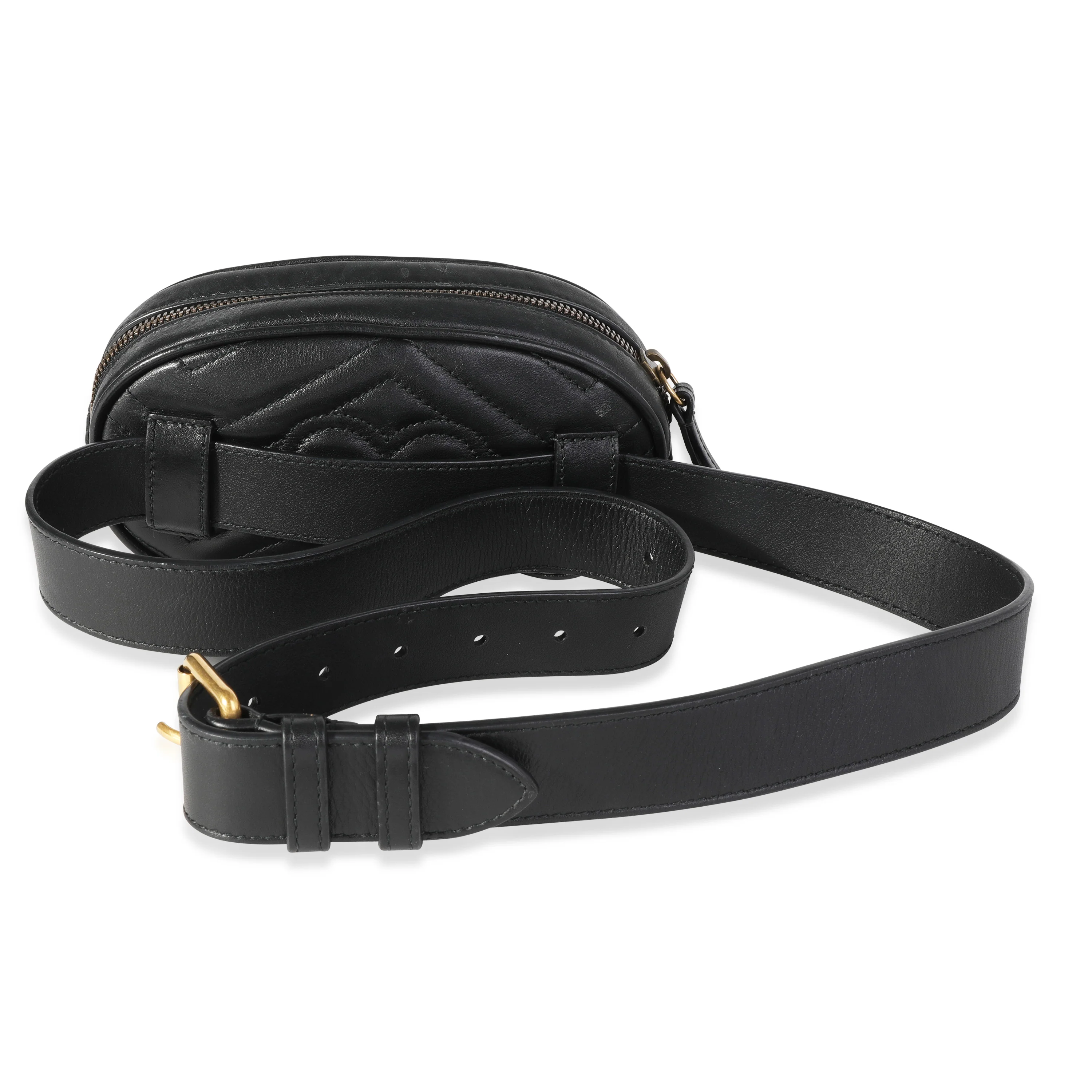 Black Matelassé Leather GG Marmont Belt Bag 95/38 - Image 3