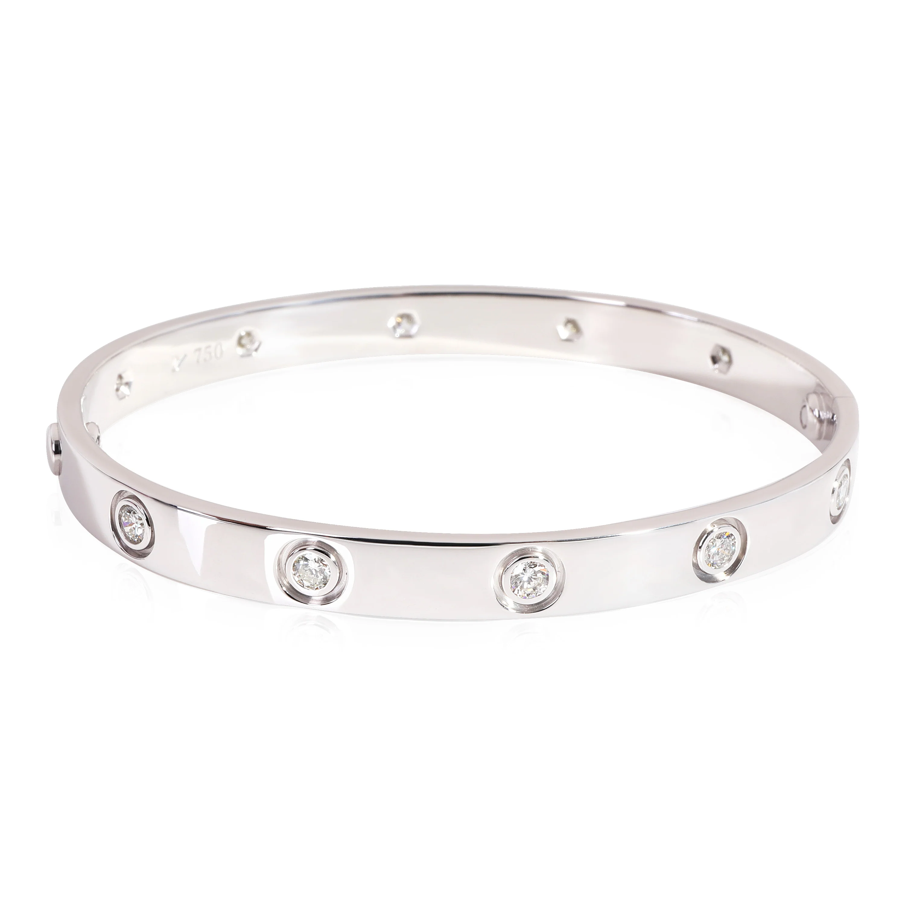 Cartier Love Bracelet, 10 Diamonds (White Gold) - Image 3