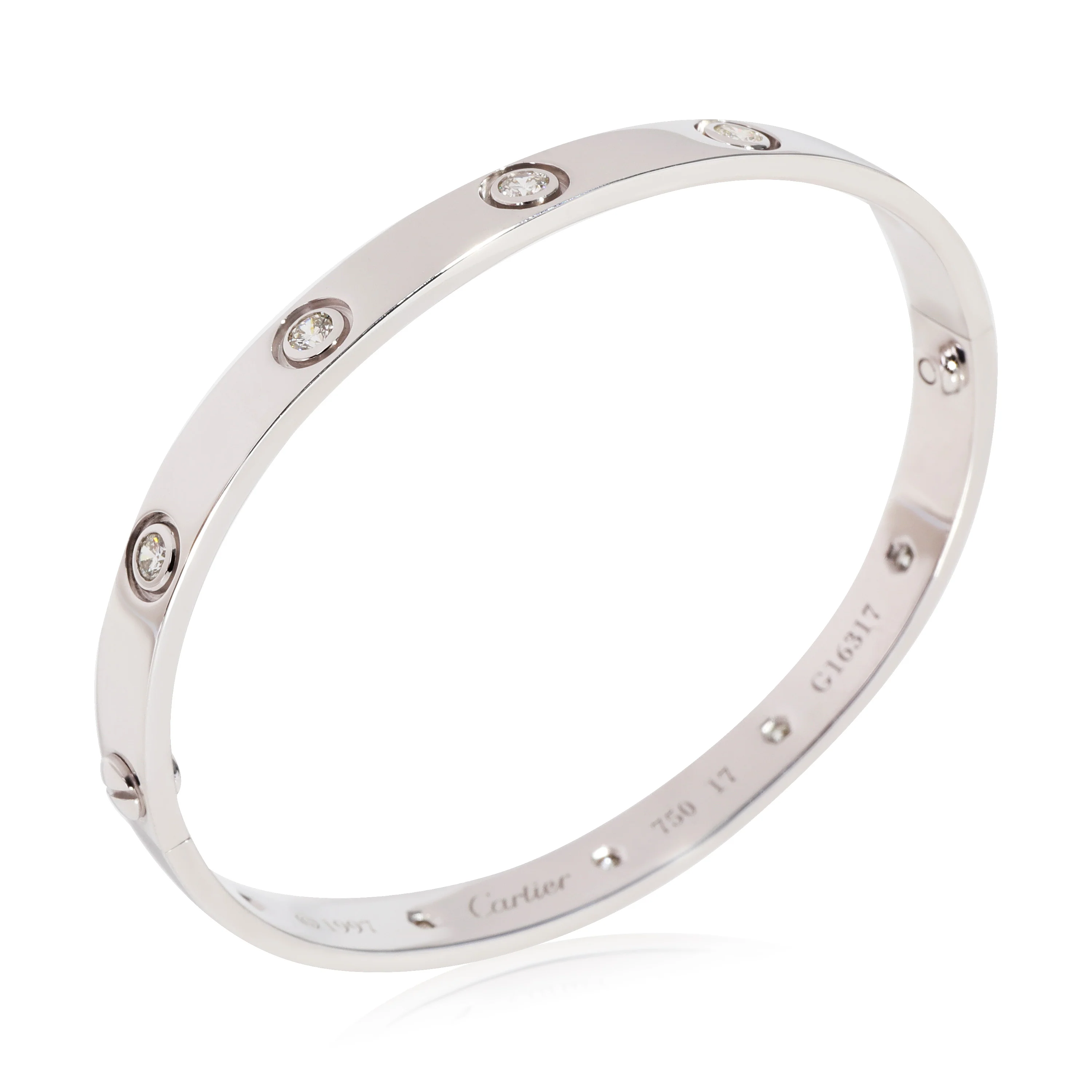 Cartier Love Bracelet, 10 Diamonds (White Gold) - Image 4