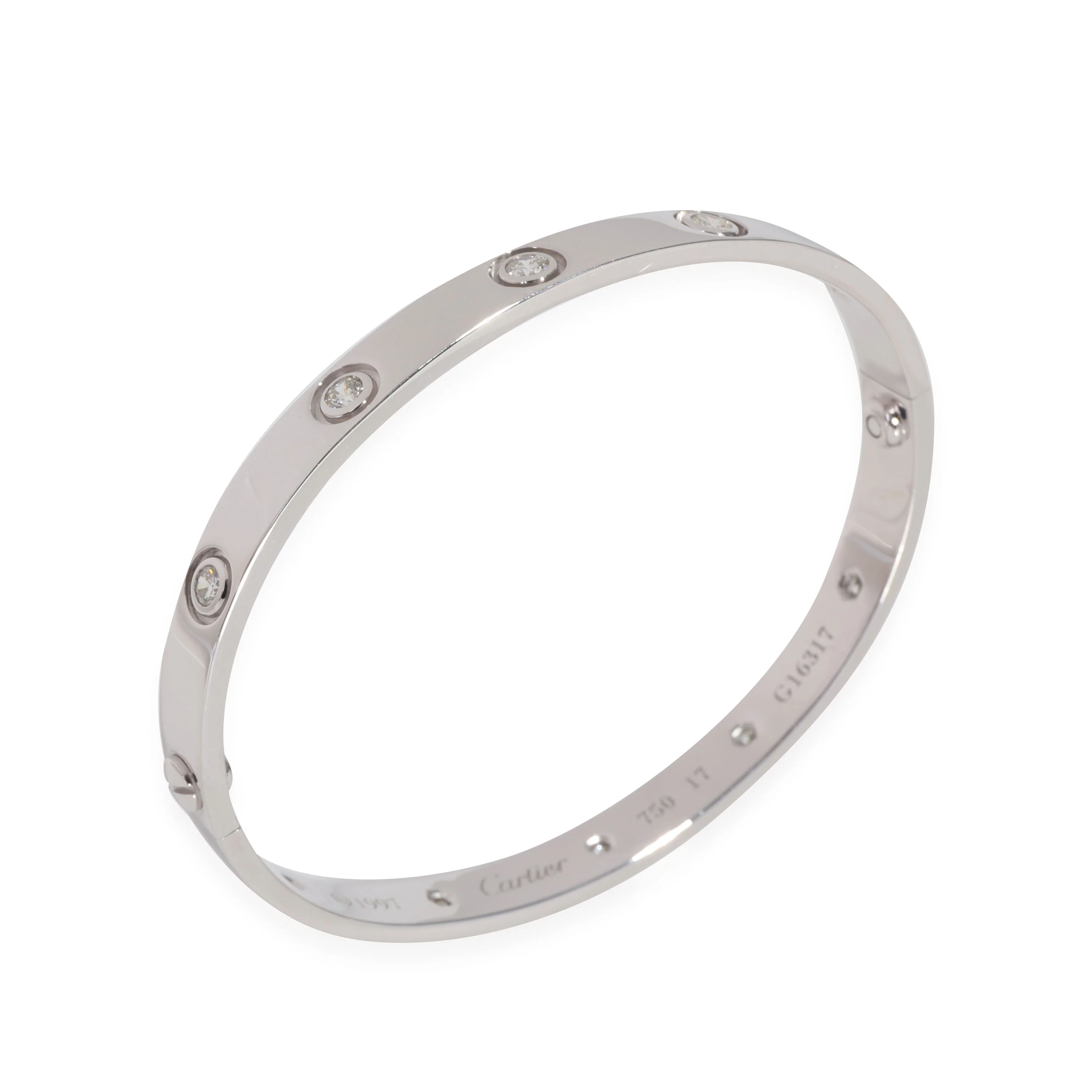 Cartier Love Bracelet, 10 Diamonds (White Gold) - Image 5