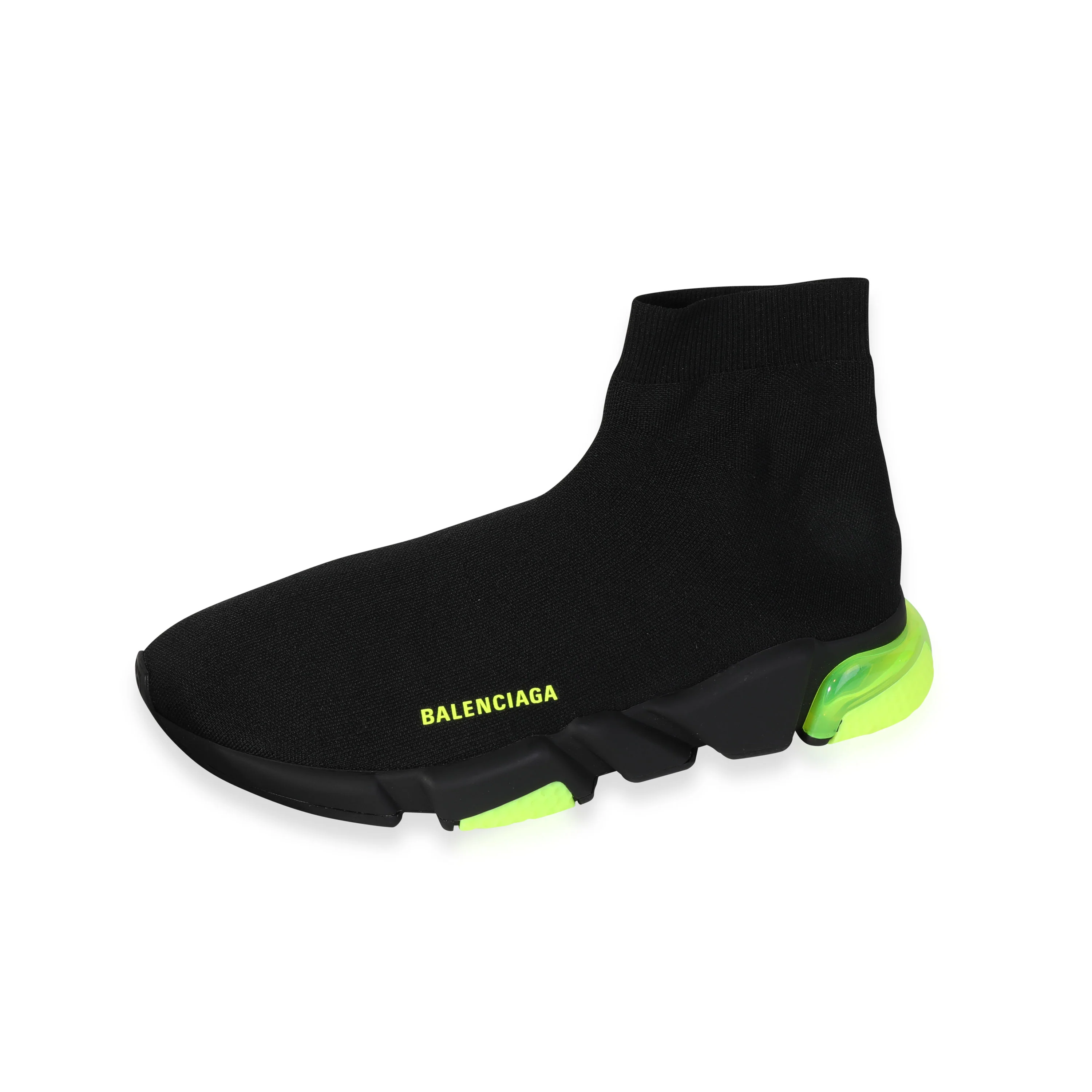 Balenciaga - Balenciaga Speed Trainer Clear Sole - Black Yellow Fluo (45 UK) - Image 2