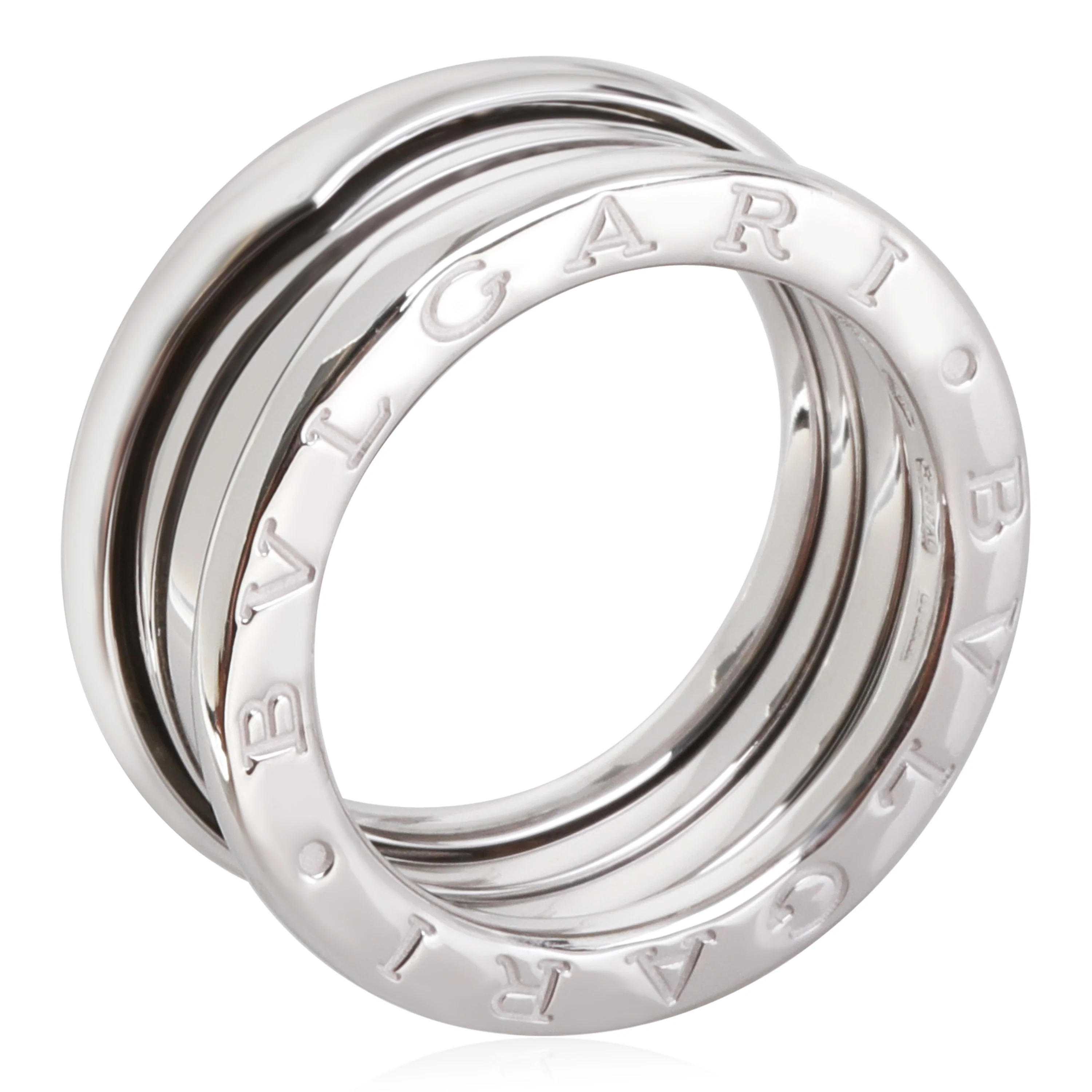 BVLGARI B.zero1 3 Band Ring in 18k White Gold - Image 3
