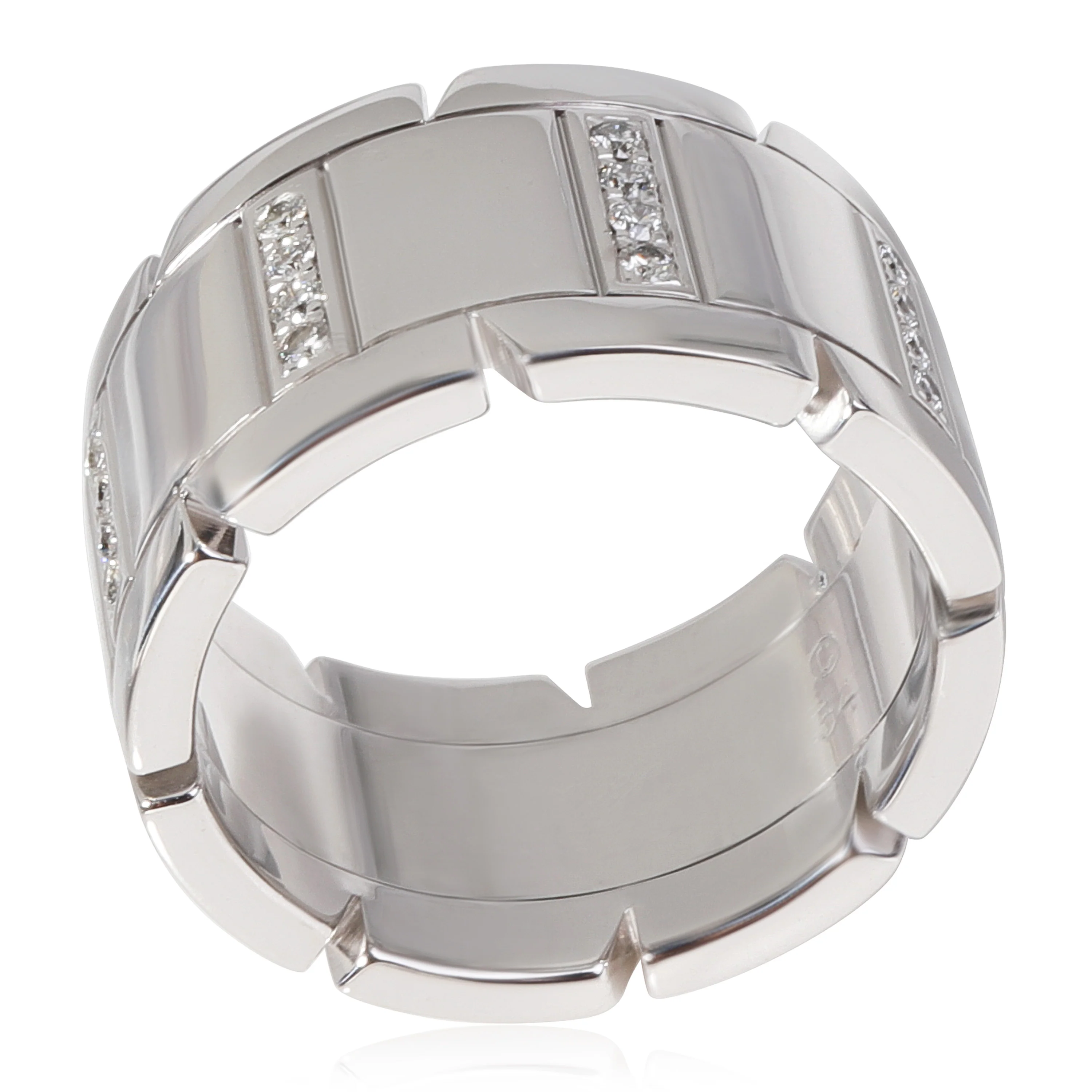 Cartier Tank Francaise Diamond Band in 18k White Gold 0.4 CTW - Image 4