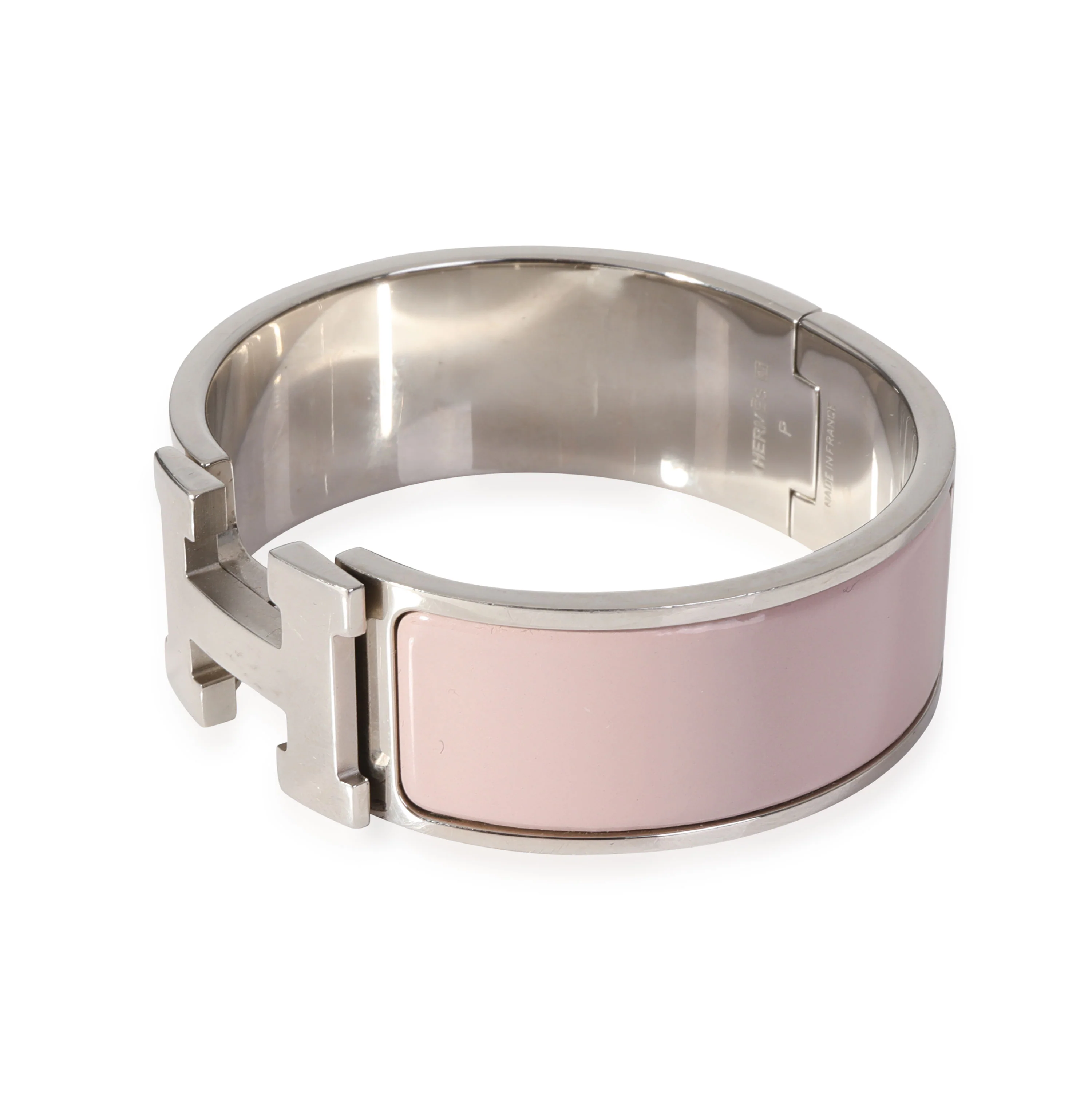 Hermès Palladium Plated Clic Clac H Rose Candeur Bracelet - Image 2