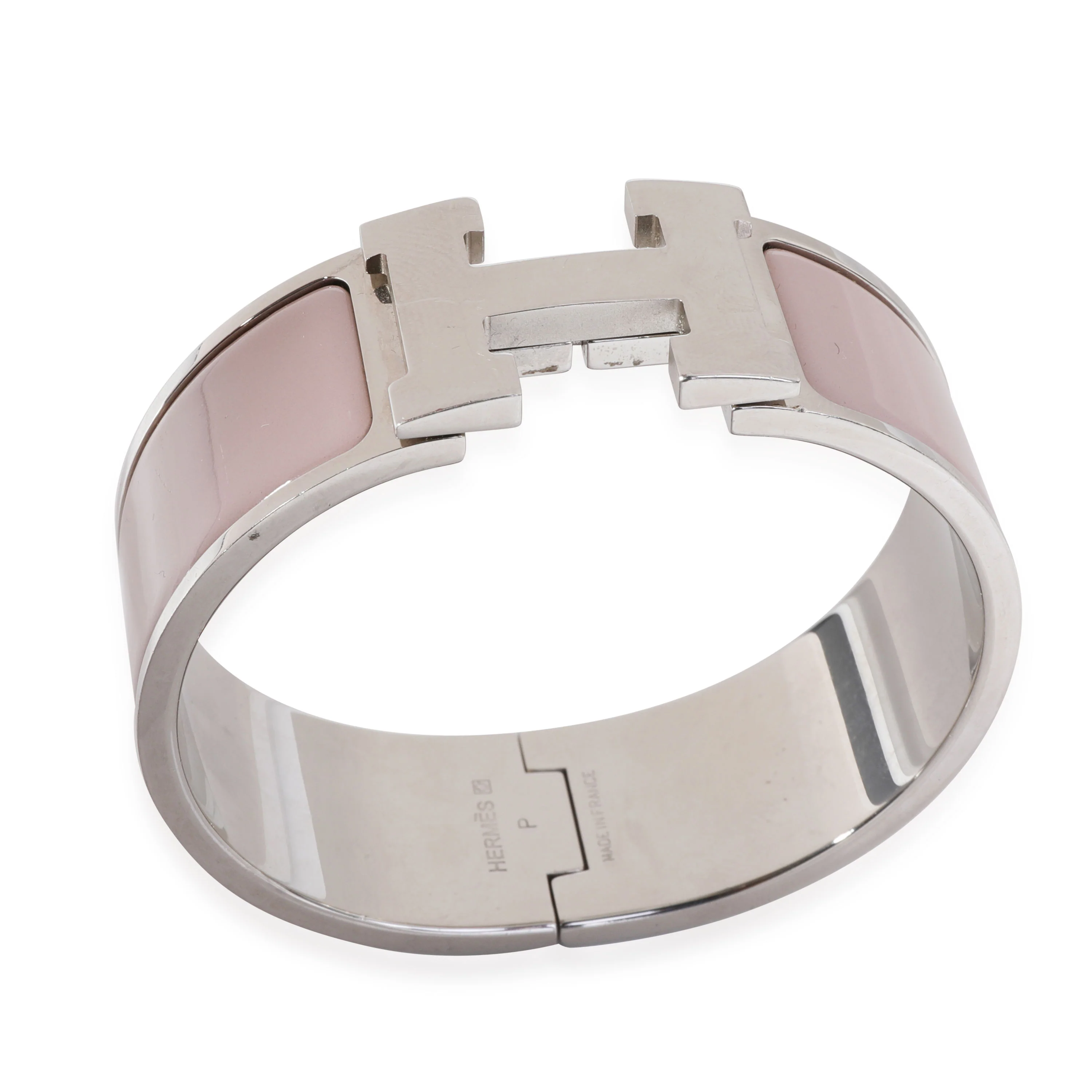 Hermès Palladium Plated Clic Clac H Rose Candeur Bracelet - Image 3