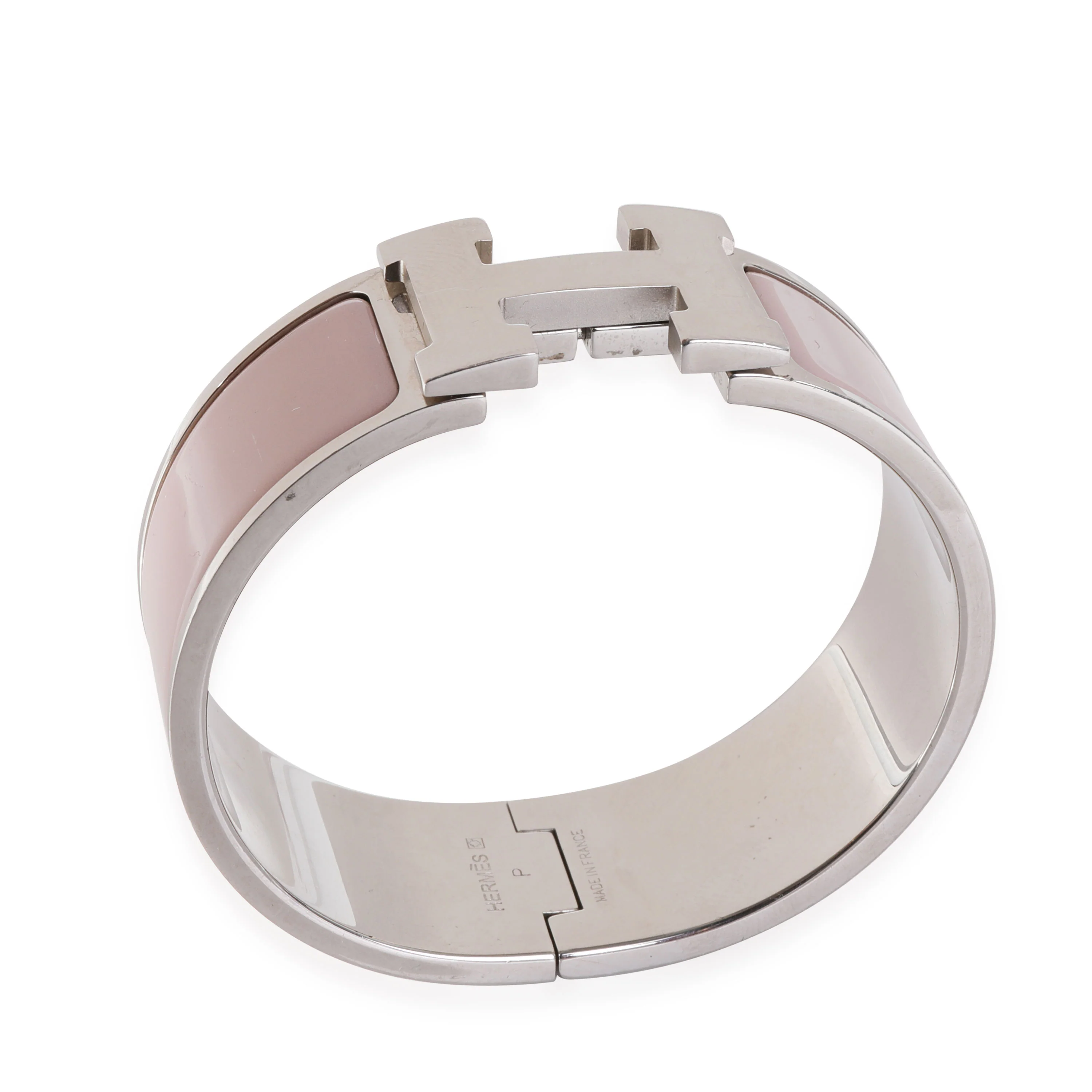 Hermès Palladium Plated Clic Clac H Rose Candeur Bracelet - Image 4