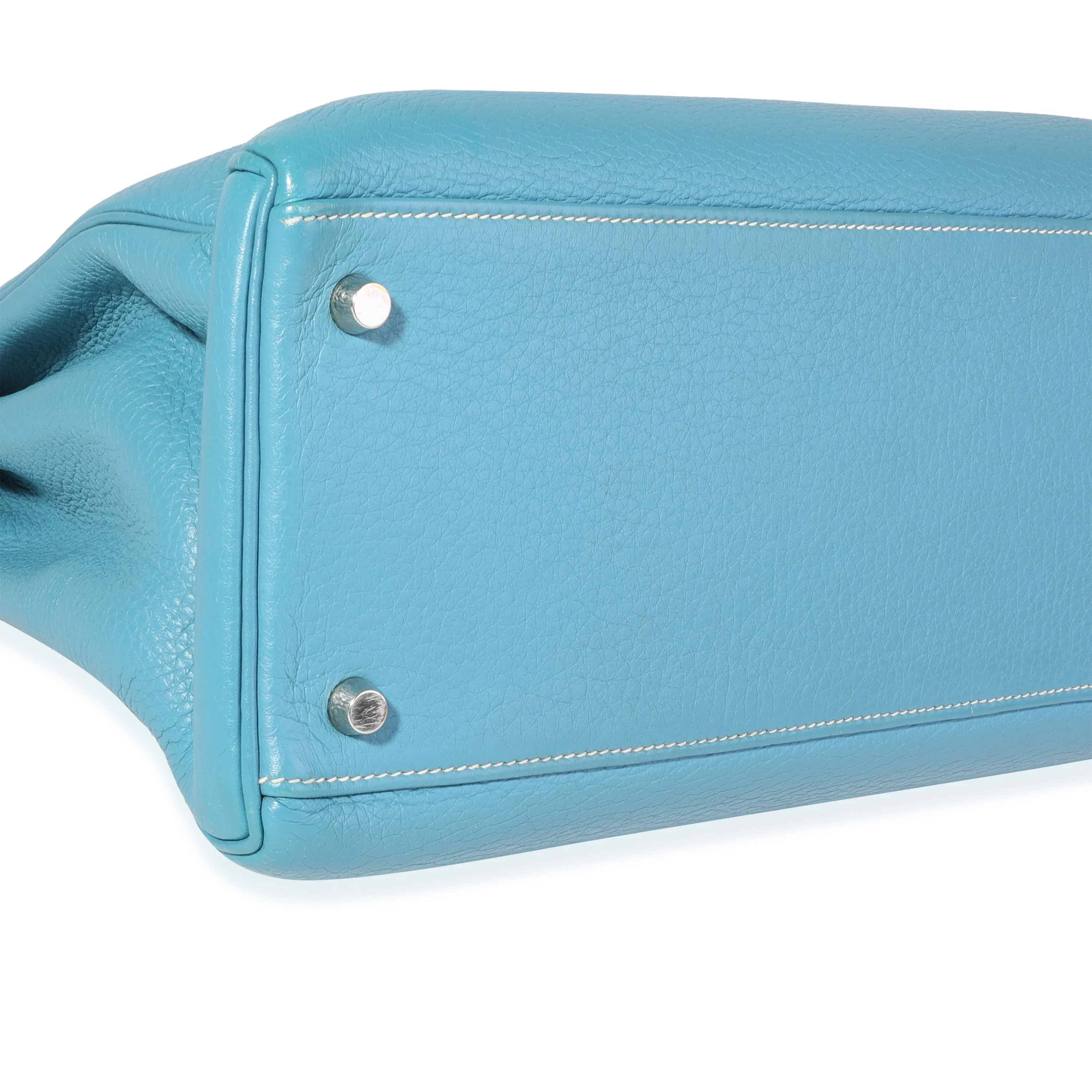 Hermès Bleu Jean Clemence Retourne Kelly 35 PHW - Image 6