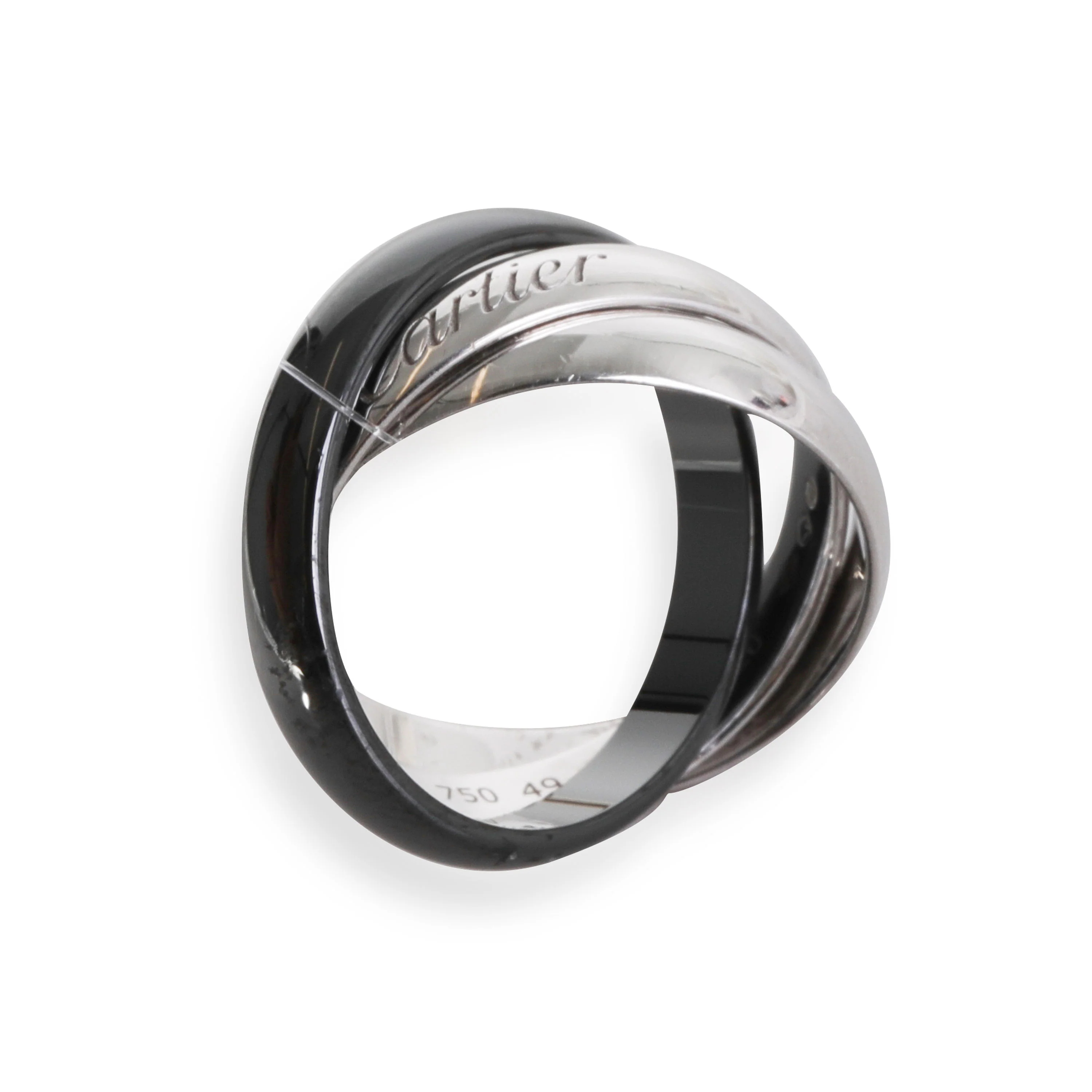 Cartier Trinity Ring in 18k White Gold/Ceramic - Image 3