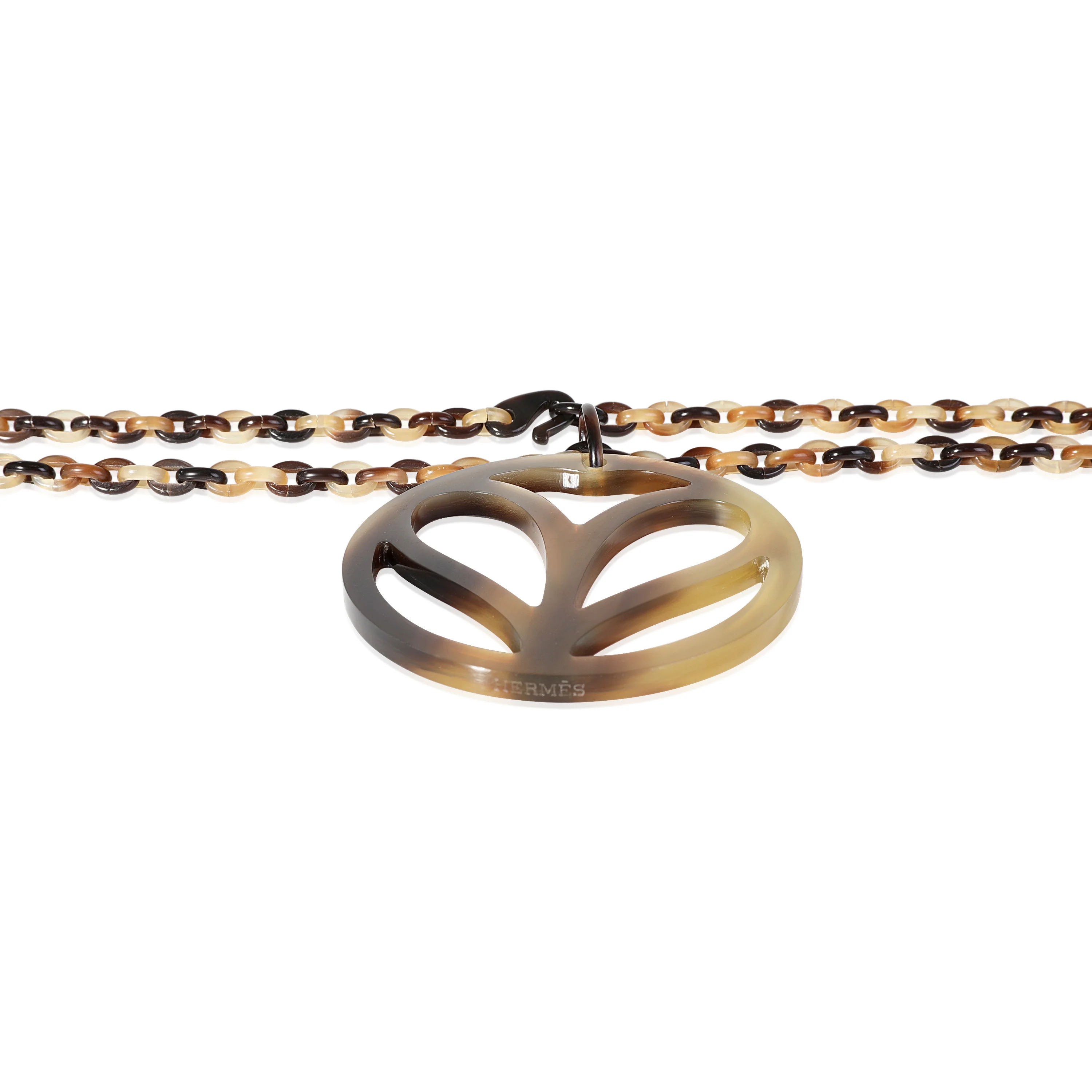 Brown Buffalo Horn Heart Pendant - Image 2
