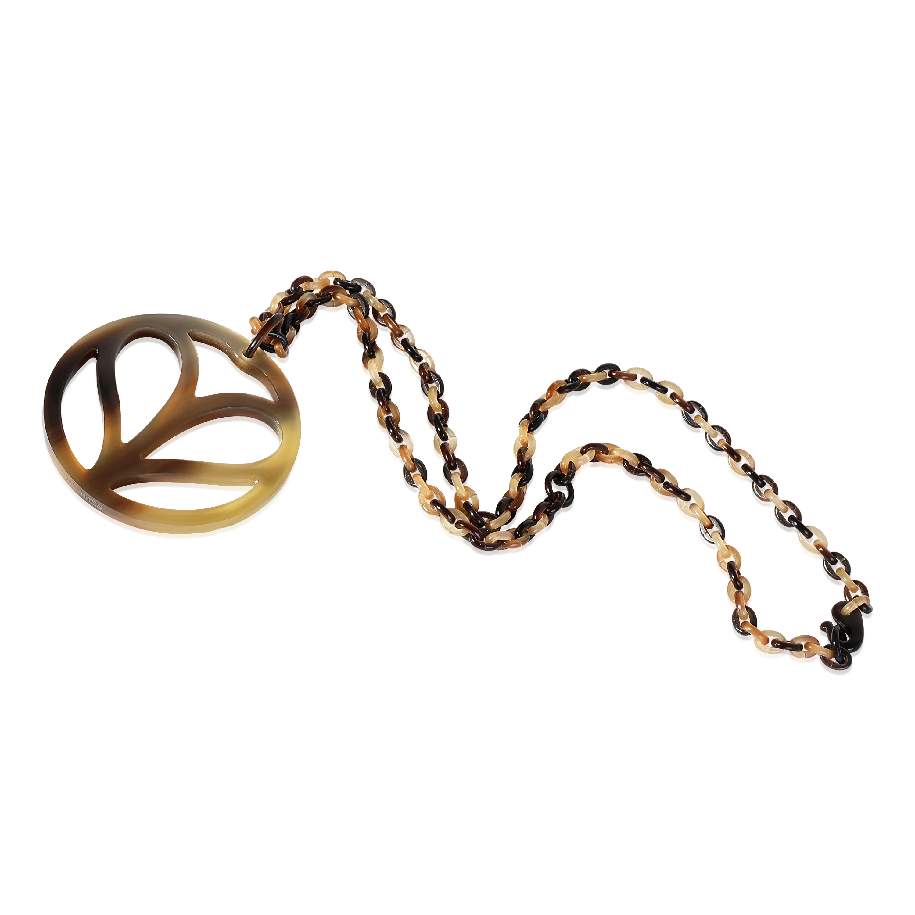 Brown Buffalo Horn Heart Pendant - Image 3