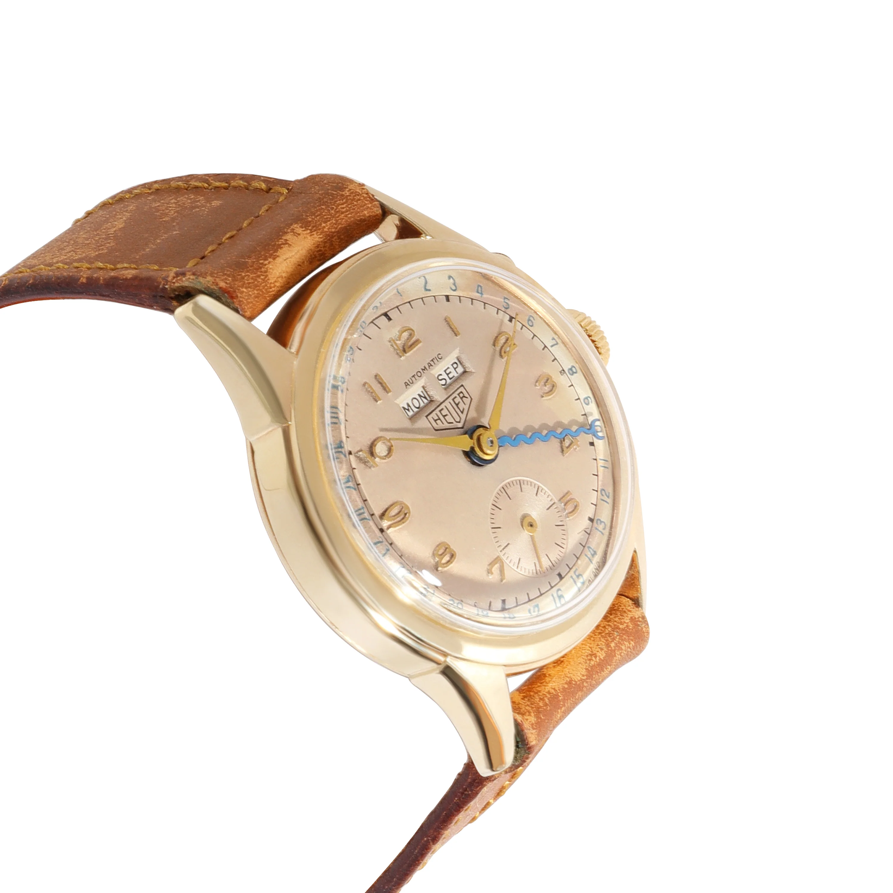 Heuer Triple Date 1806 Unisex Watch in 10kt Gold Filled - Image 2