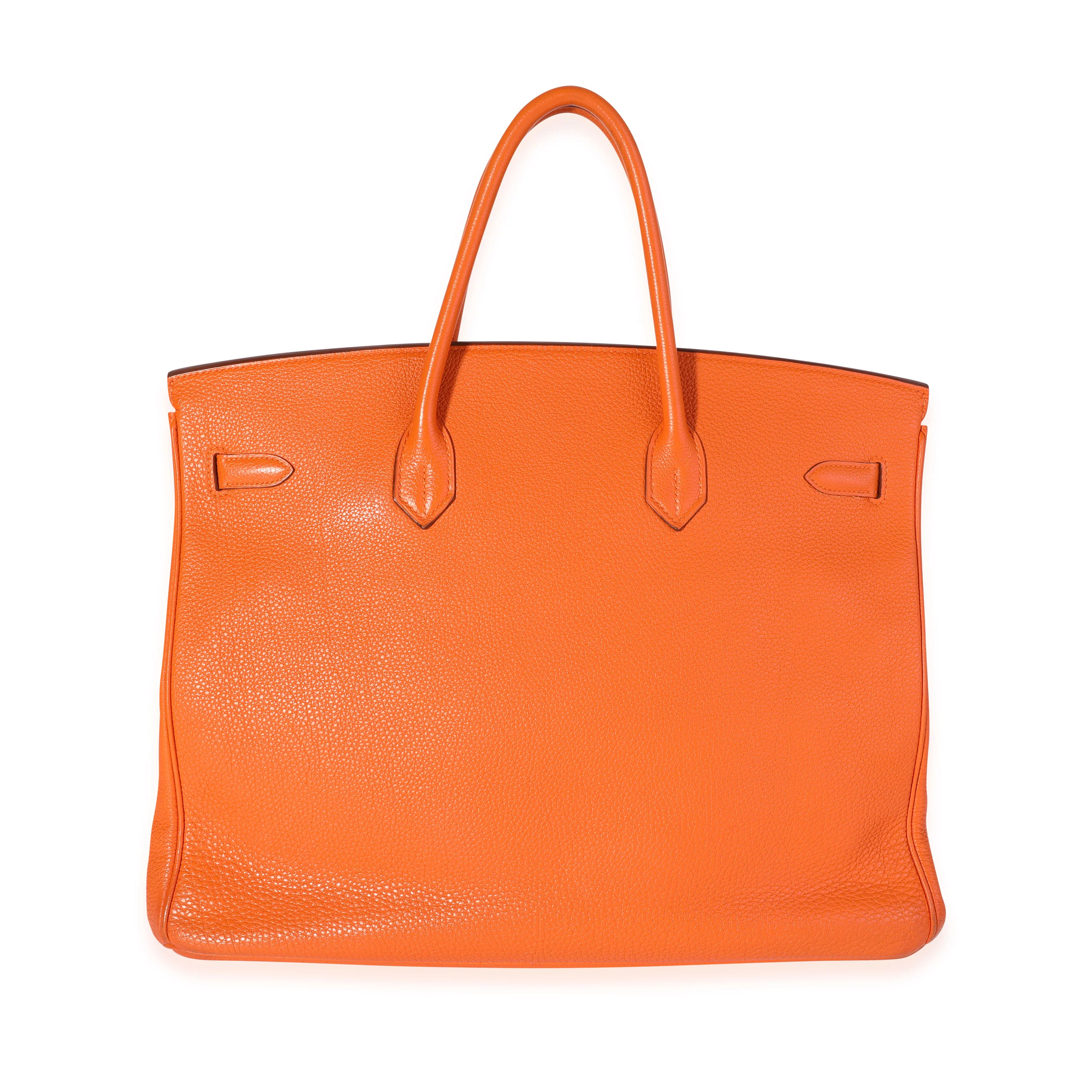 Hermès Orange Togo Birkin 40 PHW - Image 3