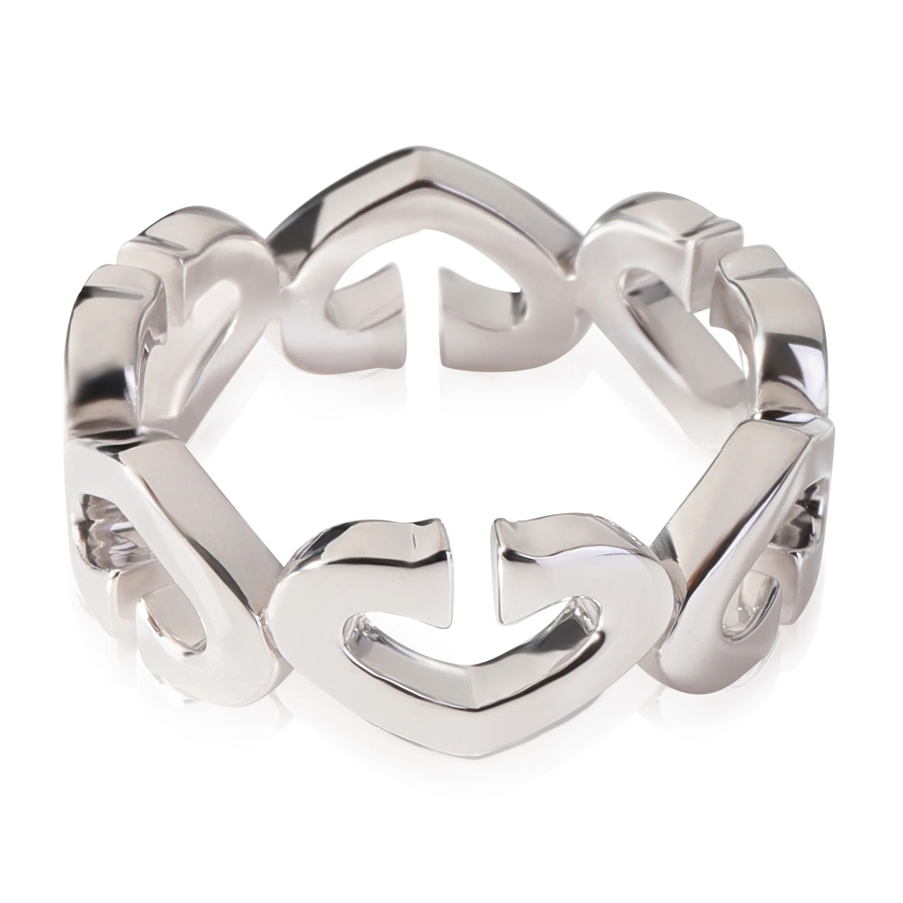 Cartier C Heart De Cartier Diamond Ring in 18k White Gold 0.13 CTW - Image 3
