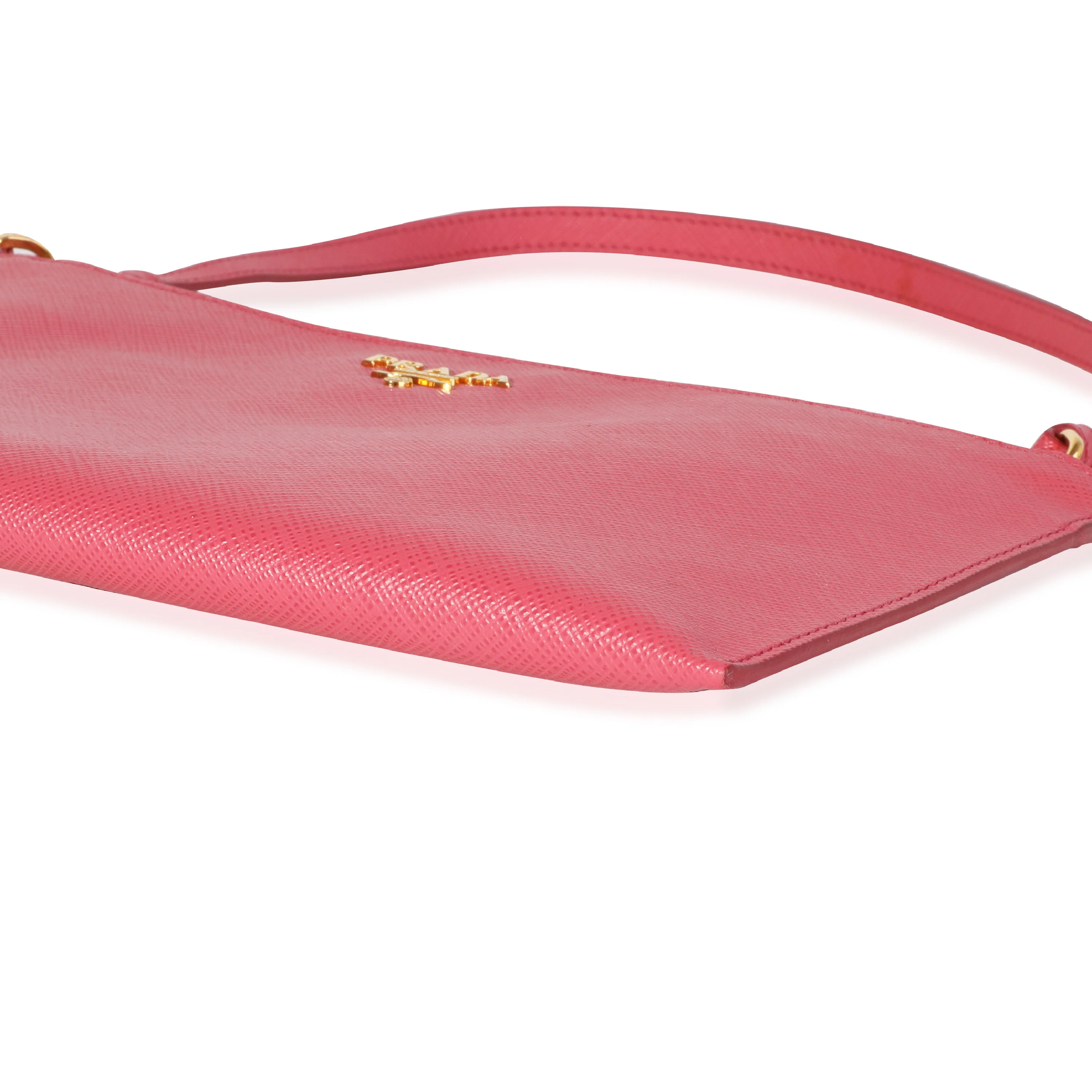 Prada Pink Saffiano Leather Wristlet - Image 7