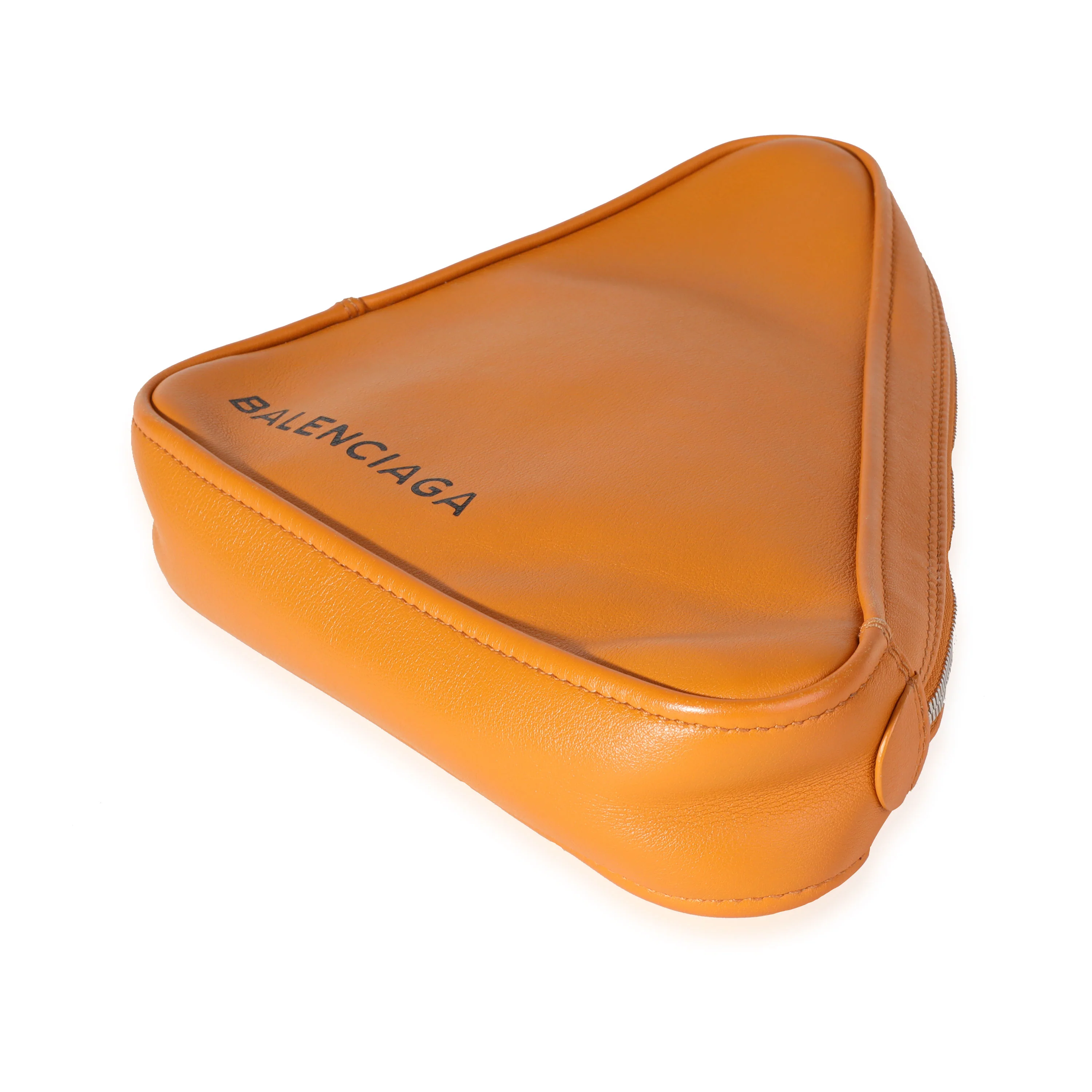 Orange Calfskin M Triangle Pouch - Image 5