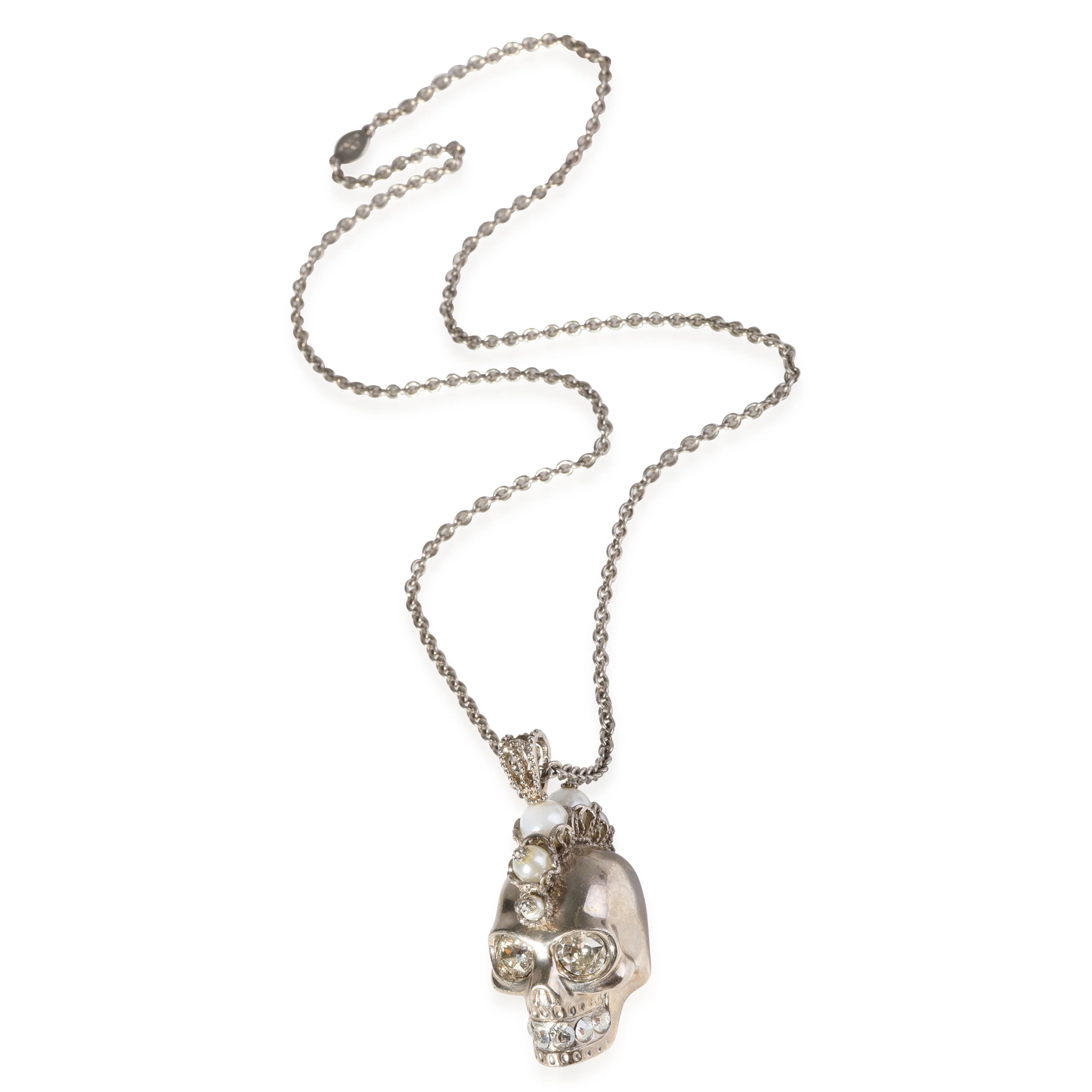 Alexander McQueen Skull Pendant with Faux Crystals - Image 2