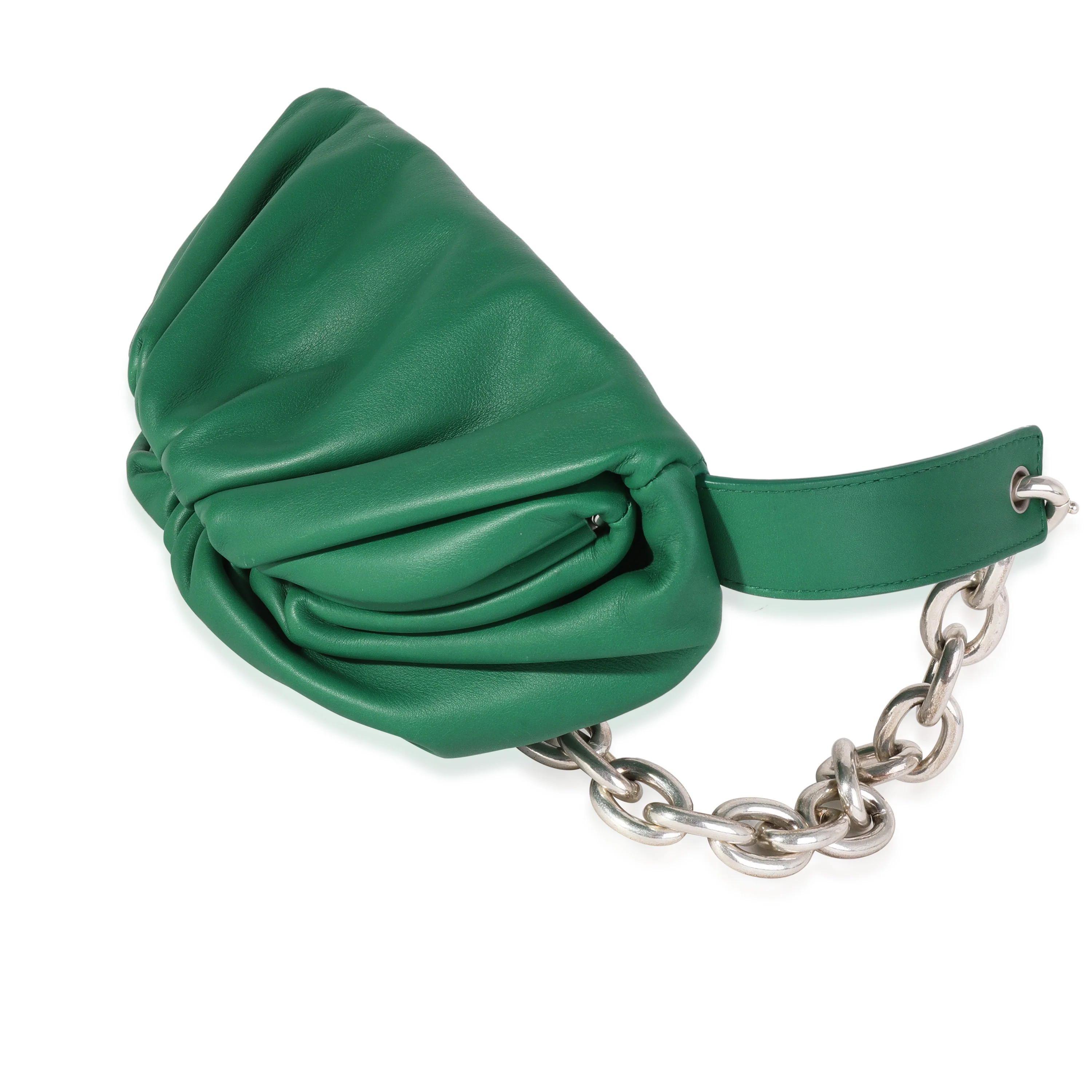 Green Nappa Belt Chain Pouch - Image 2