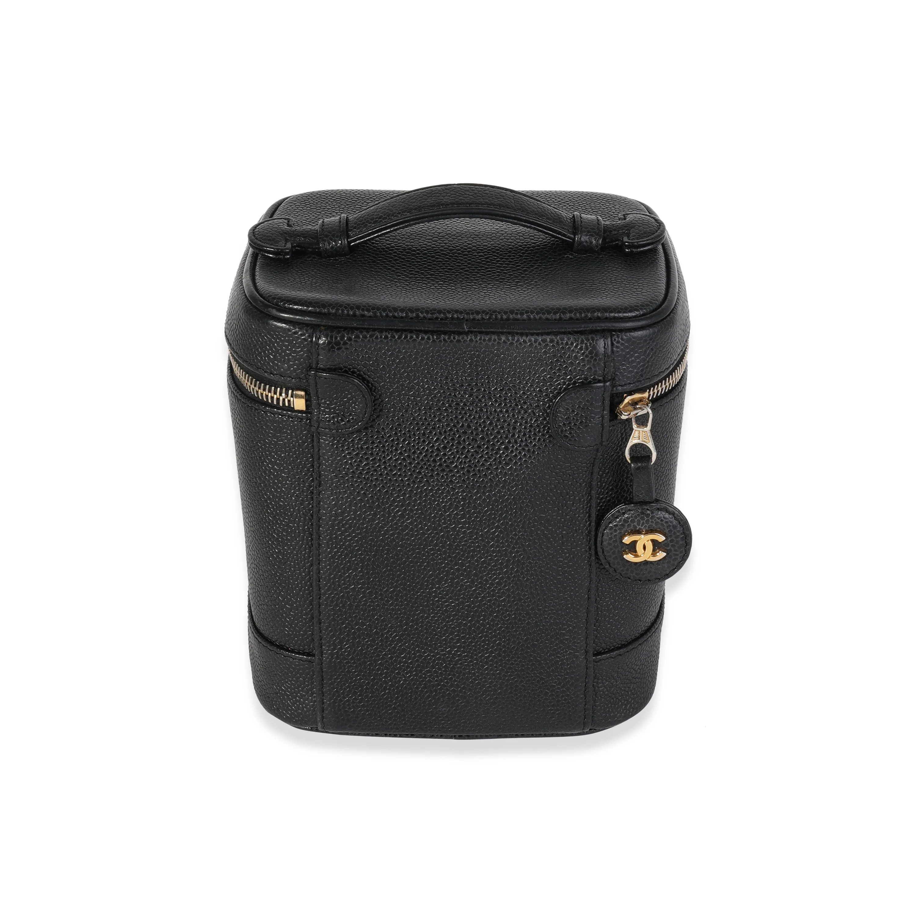 Vintage Black Caviar Vanity Case Handbag - Image 3