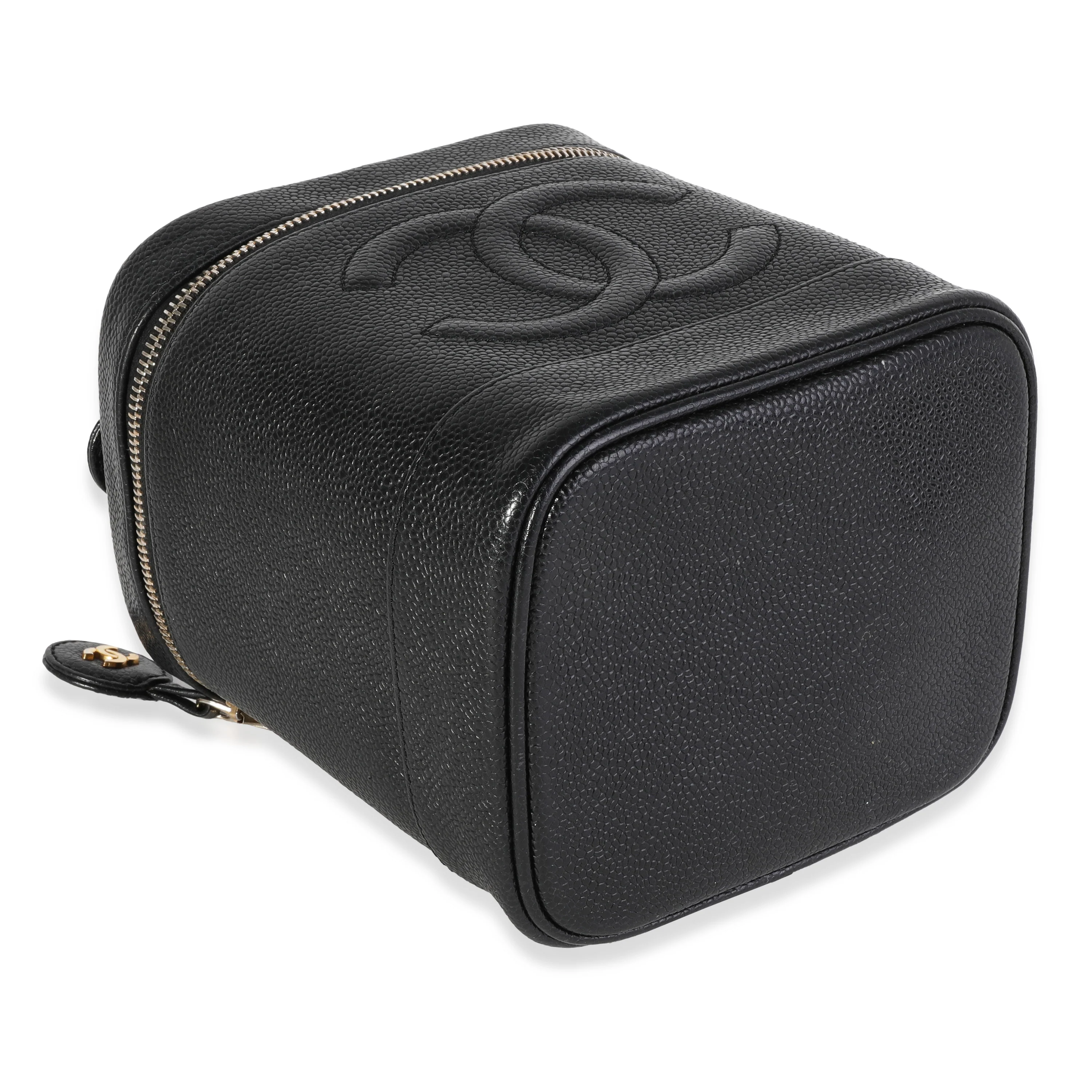 Vintage Black Caviar Vanity Case Handbag - Image 6