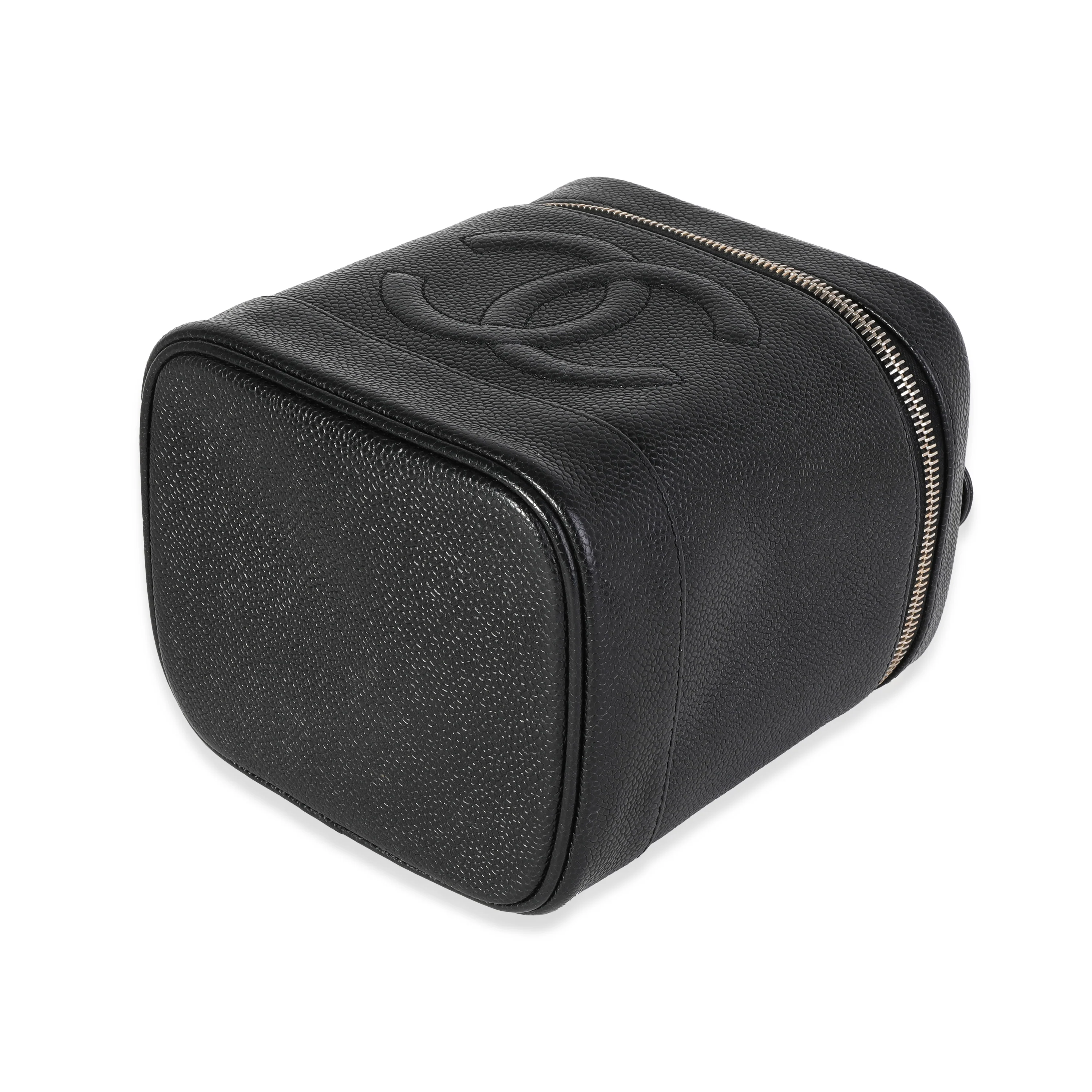 Vintage Black Caviar Vanity Case Handbag - Image 7