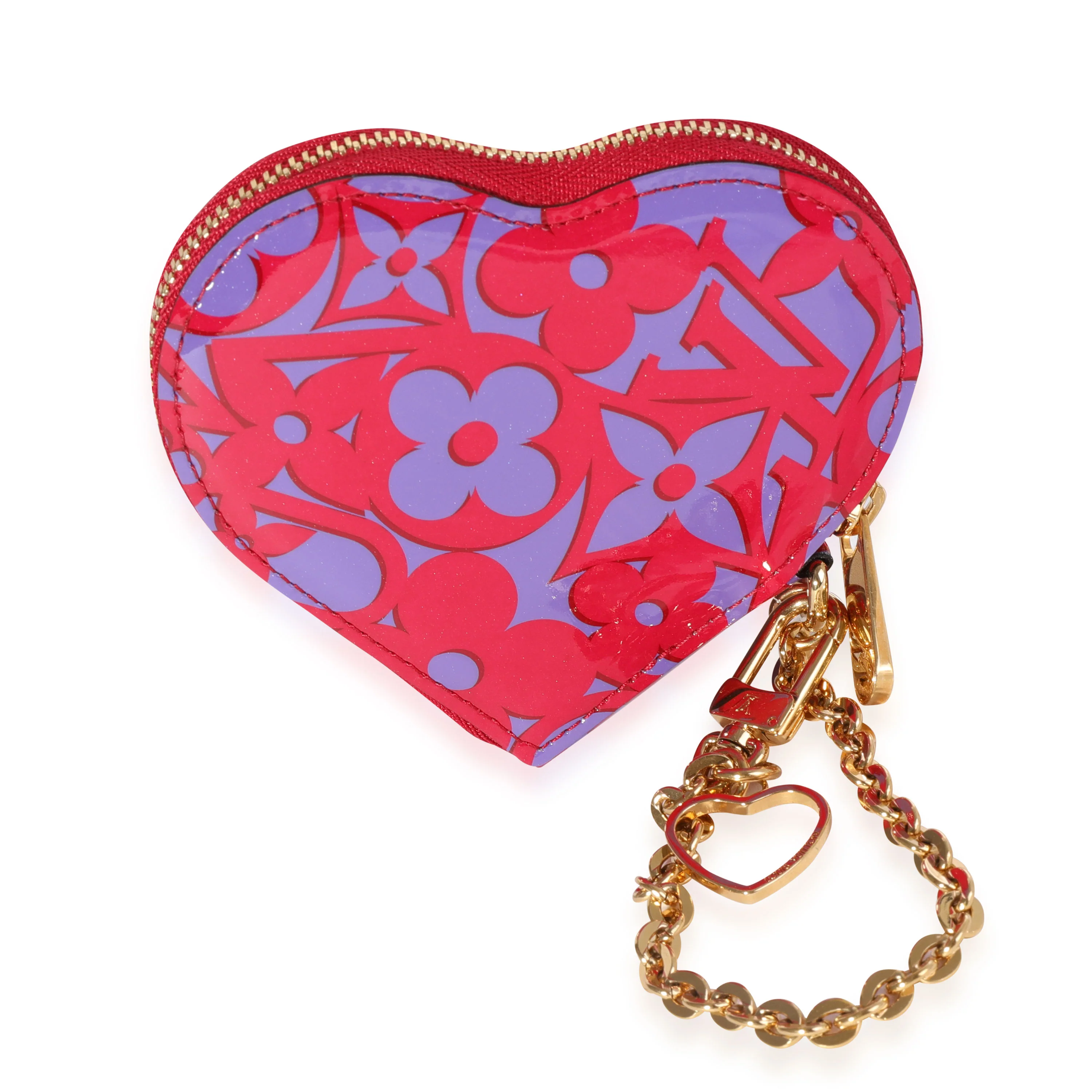 Louis Vuitton Rose Indian Sweet Monogram Vernis Heart Coin Purse - Image 2