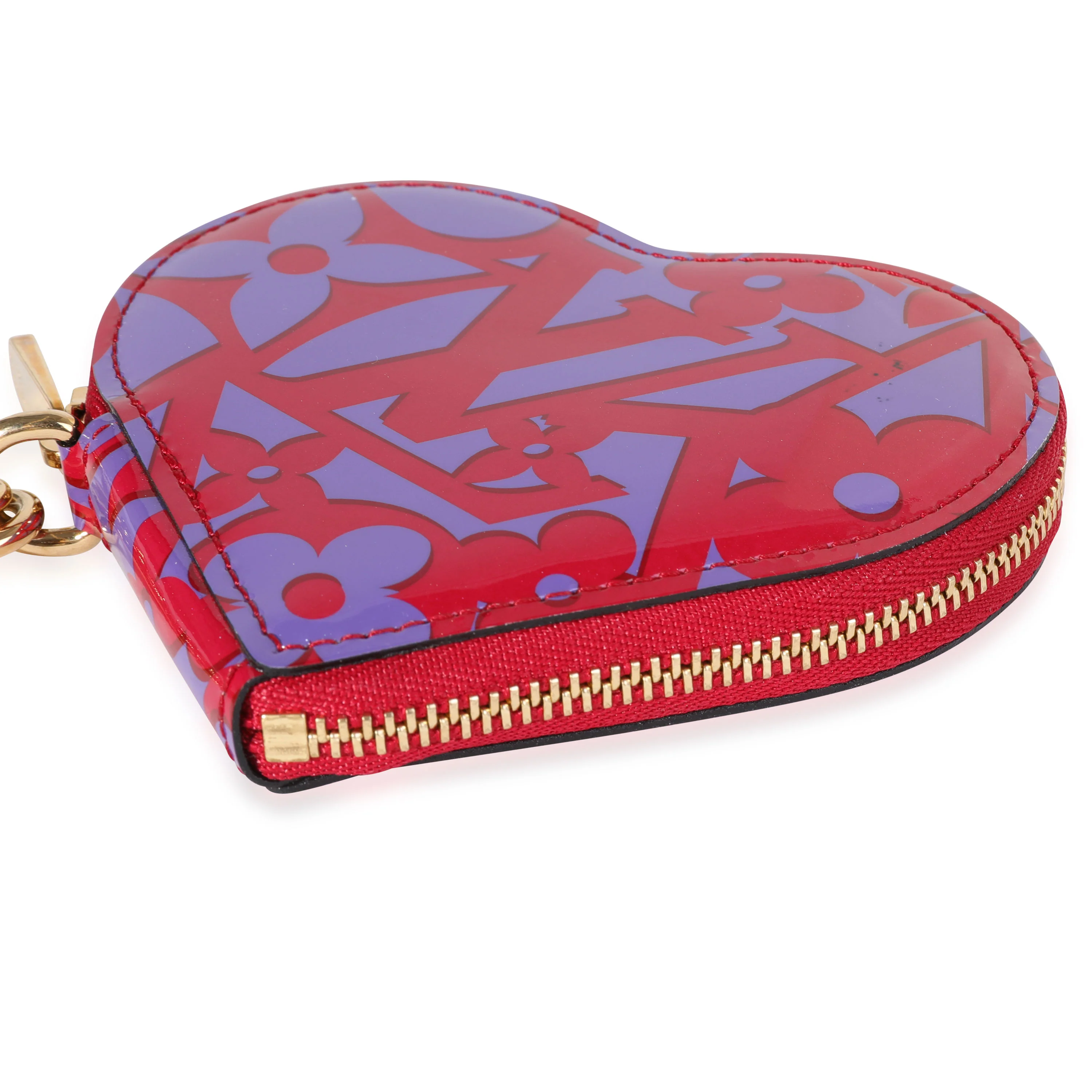 Louis Vuitton Rose Indian Sweet Monogram Vernis Heart Coin Purse - Image 3