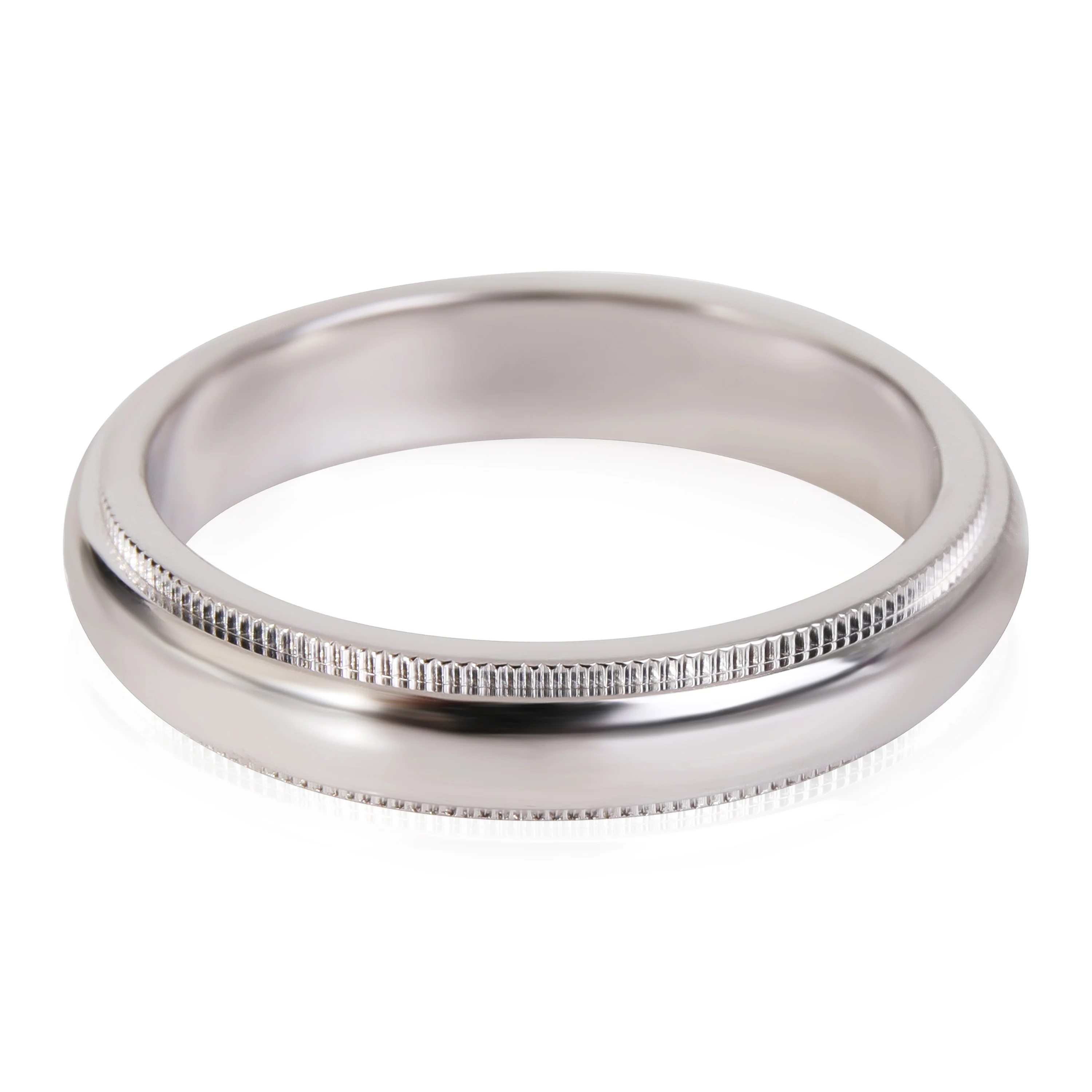 Together Classic Milgrain Wedding Band in Platinum - Image 2