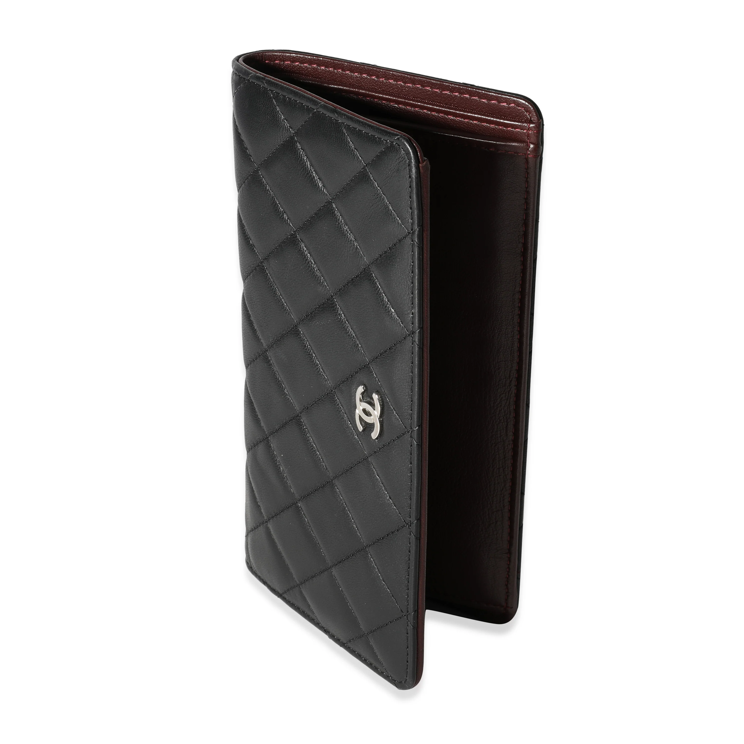 Chanel Black Quilted Lambskin Yen Wallet - Image 2