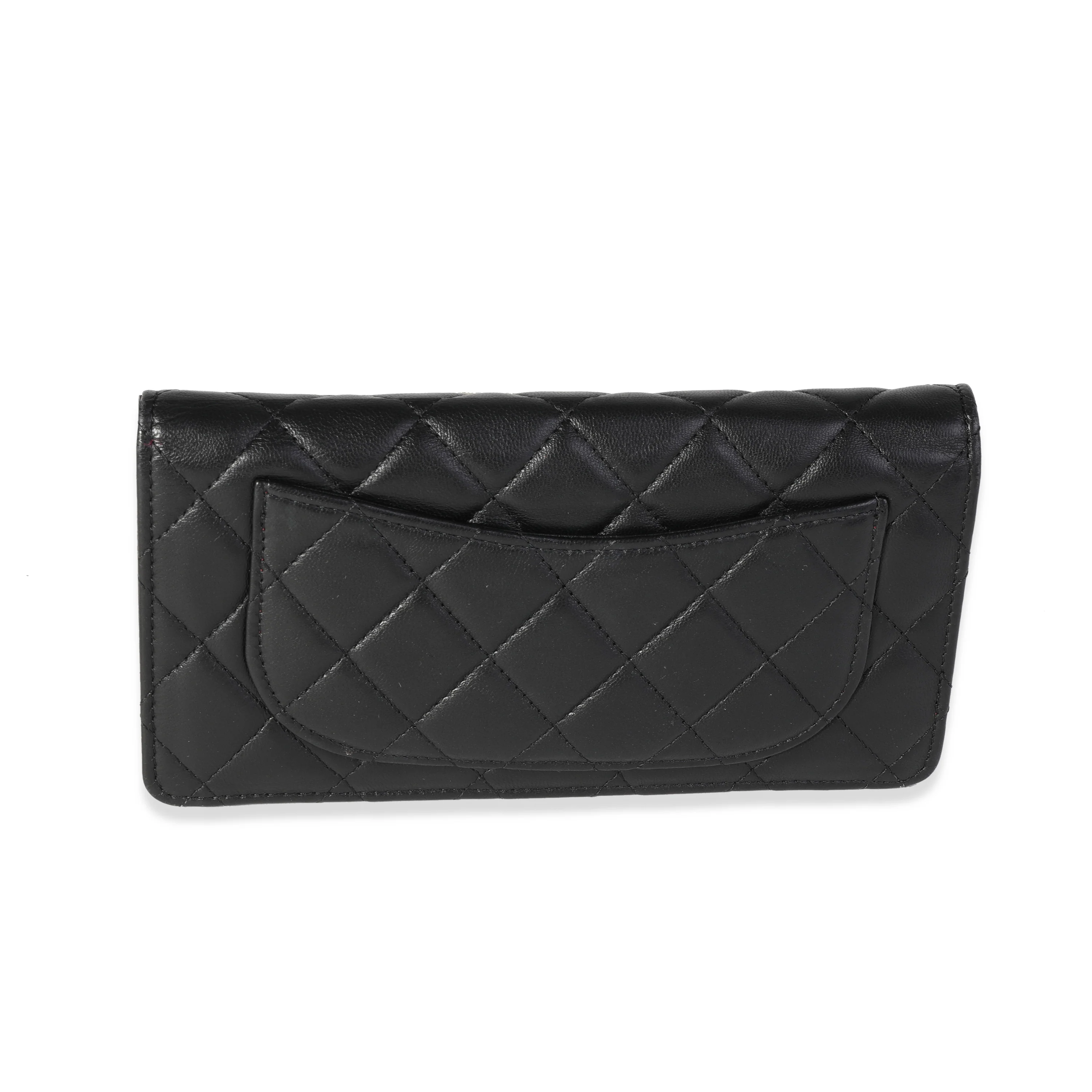 Chanel Black Quilted Lambskin Yen Wallet - Image 3