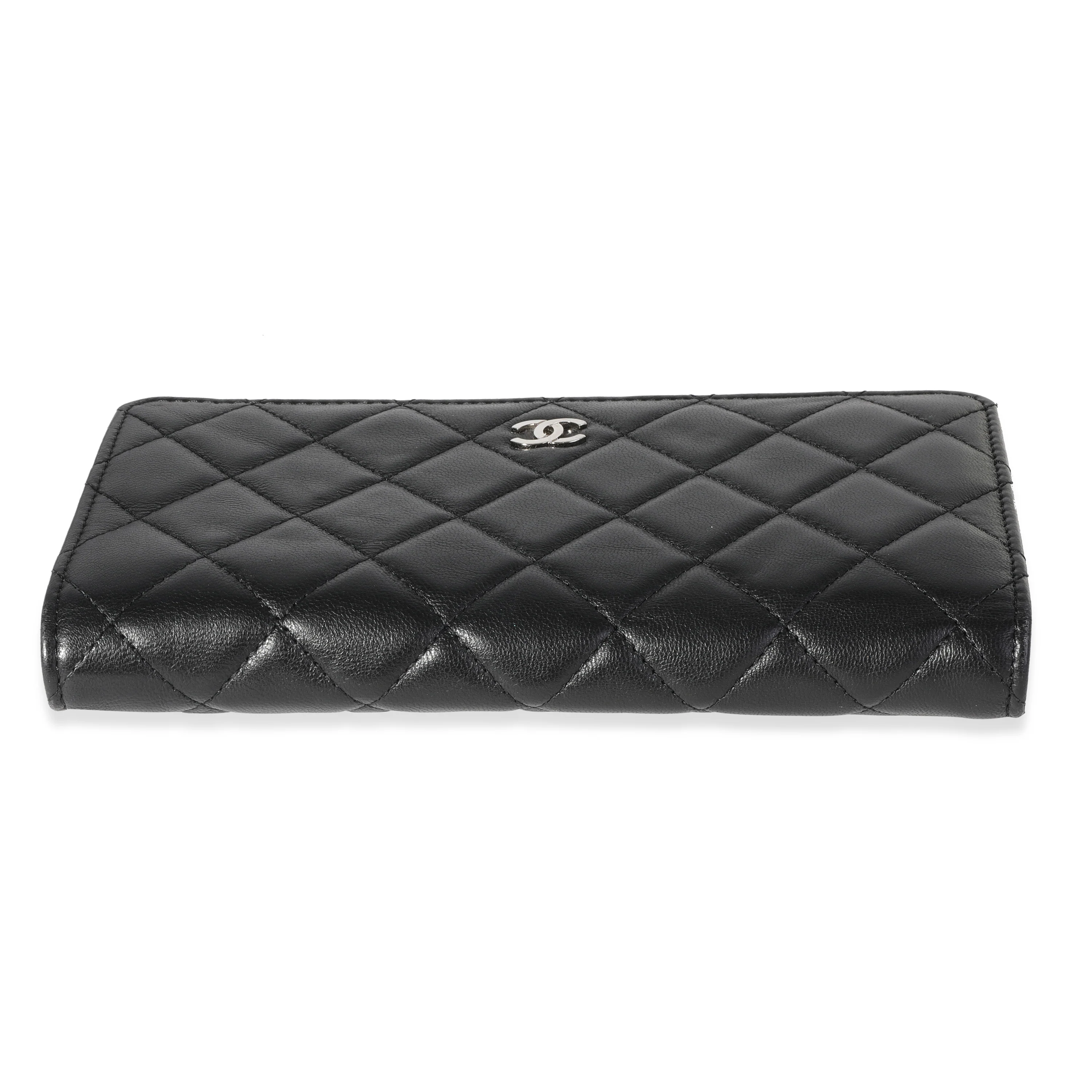 Chanel Black Quilted Lambskin Yen Wallet - Image 6