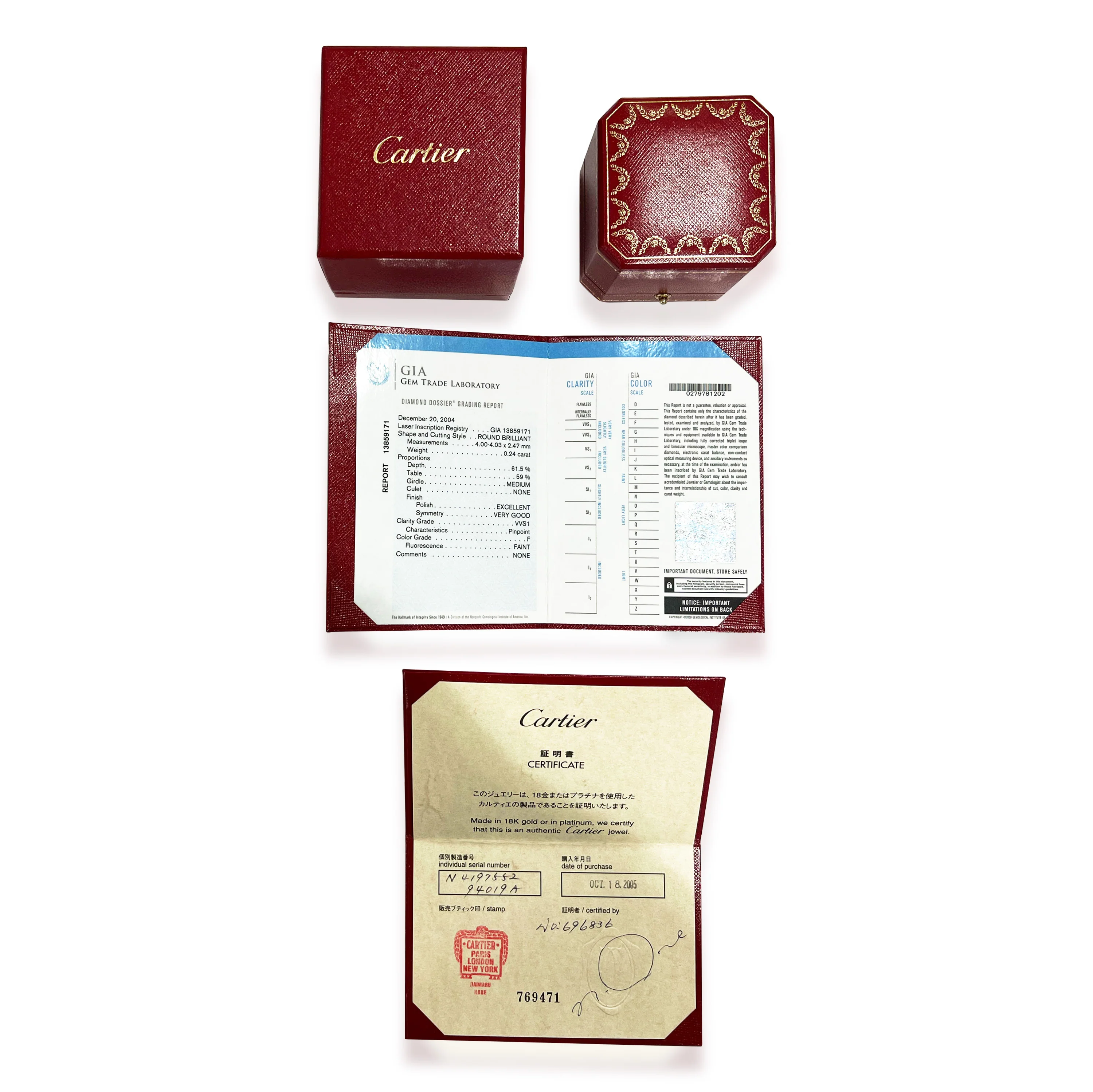 Cartier Ballerine Diamond Engagement Ring in Platinum F VVS1 0.27 CT - Image 4