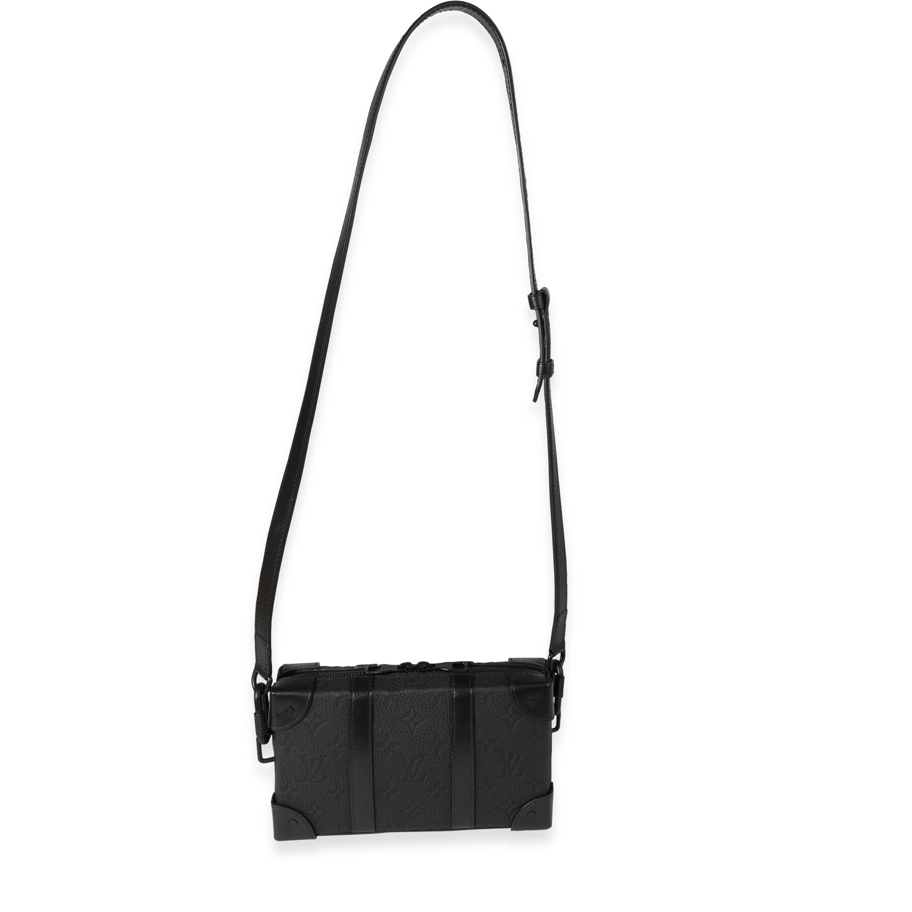 Black Monogram Embossed Taurillon Leather Soft Trunk Wallet - Image 4