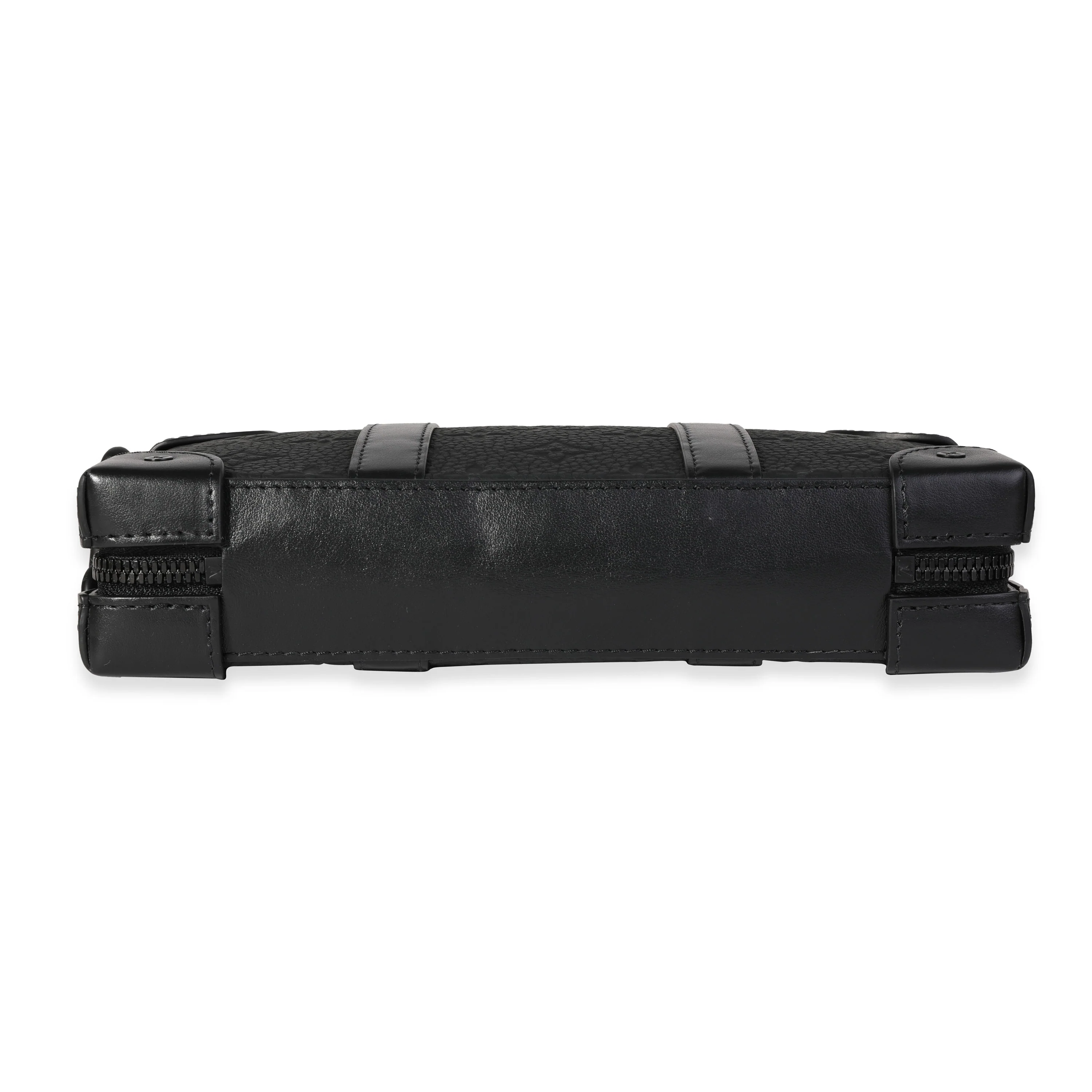 Black Monogram Embossed Taurillon Leather Soft Trunk Wallet - Image 5