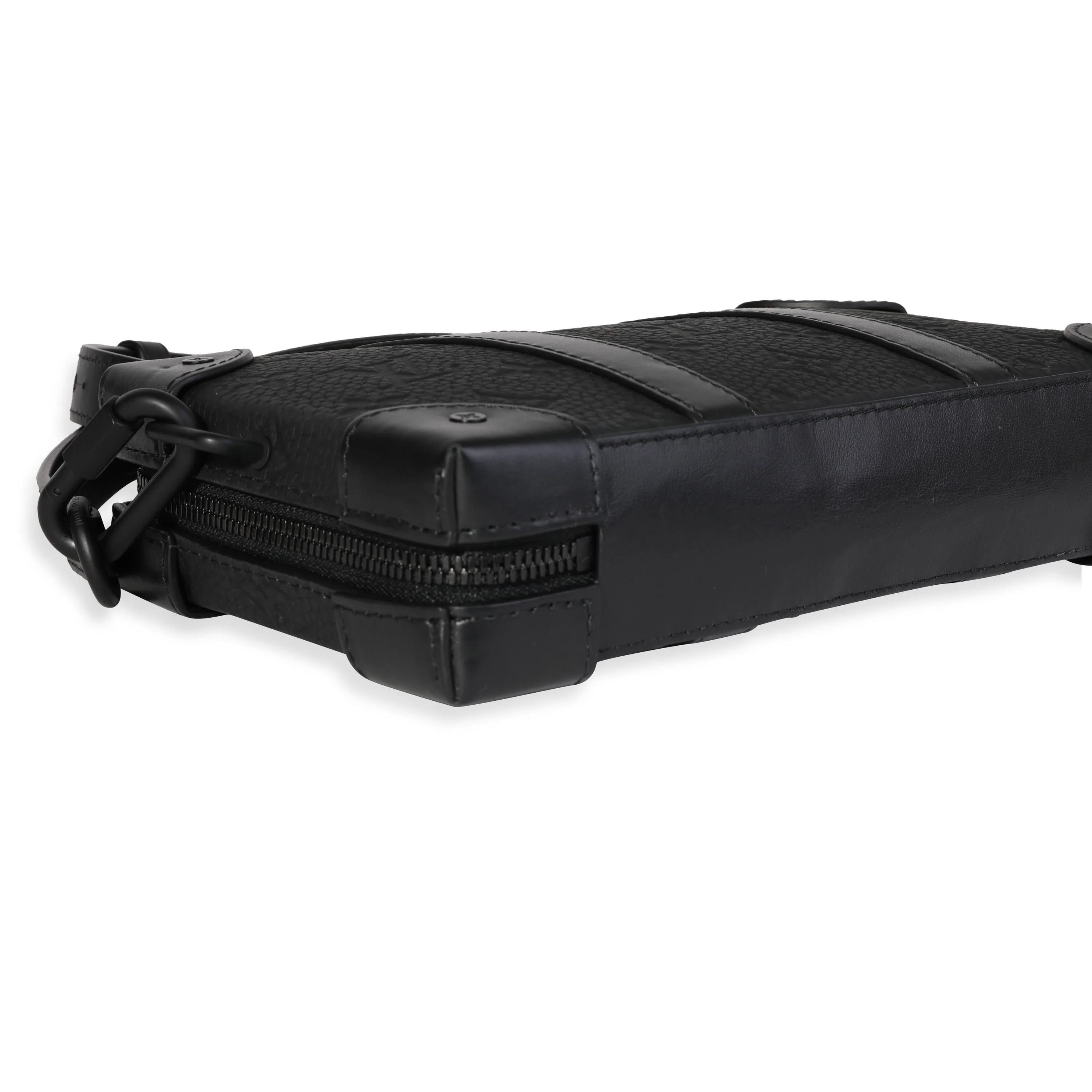 Black Monogram Embossed Taurillon Leather Soft Trunk Wallet - Image 7