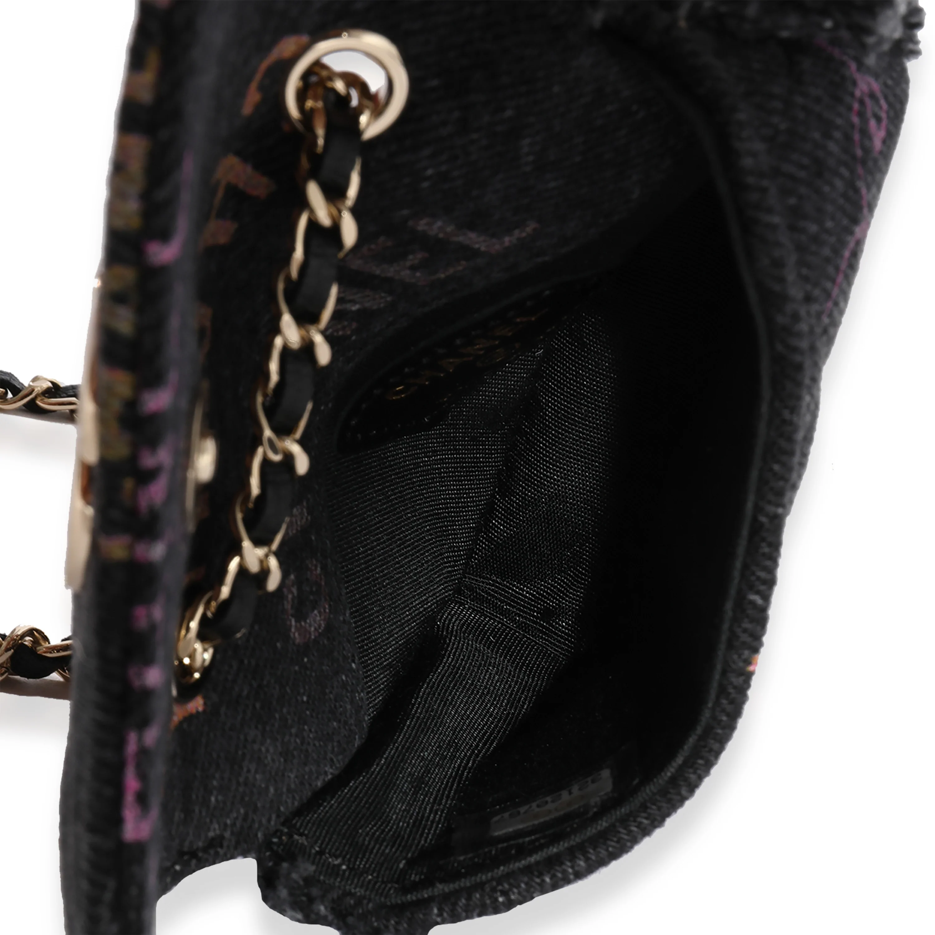Chanel Black and Multicolor Quilted Denim Mood Belt Bag - Image 4