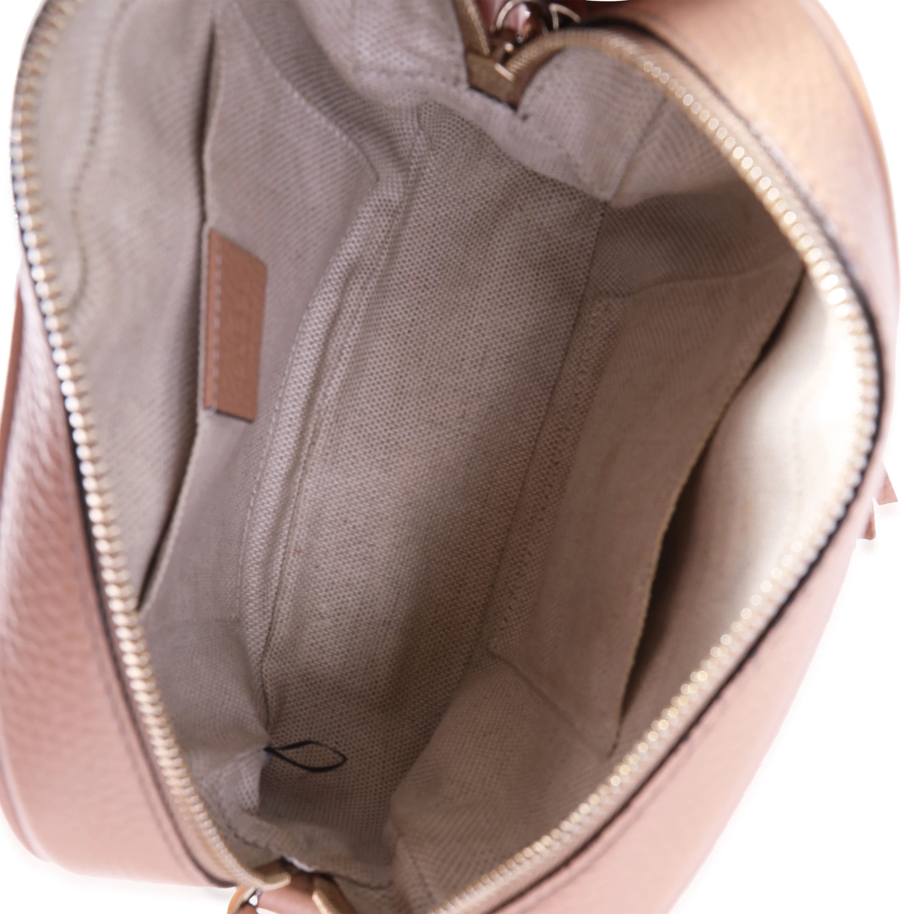Gucci Beige Pebbled Leather Soho Disco Crossbody - Image 4