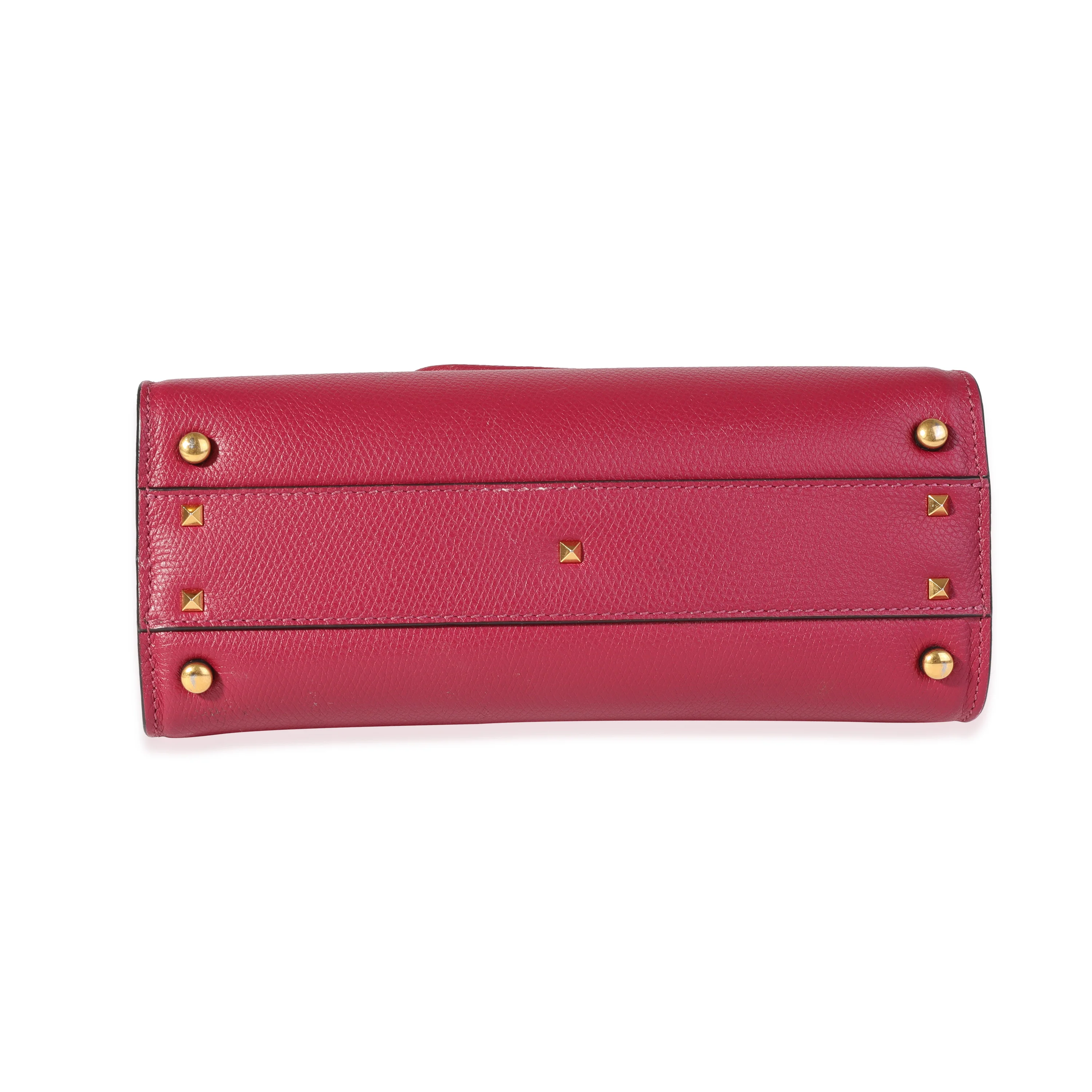Valentino Magenta Grained Leather VSling Small Top Handle Bag - Image 5
