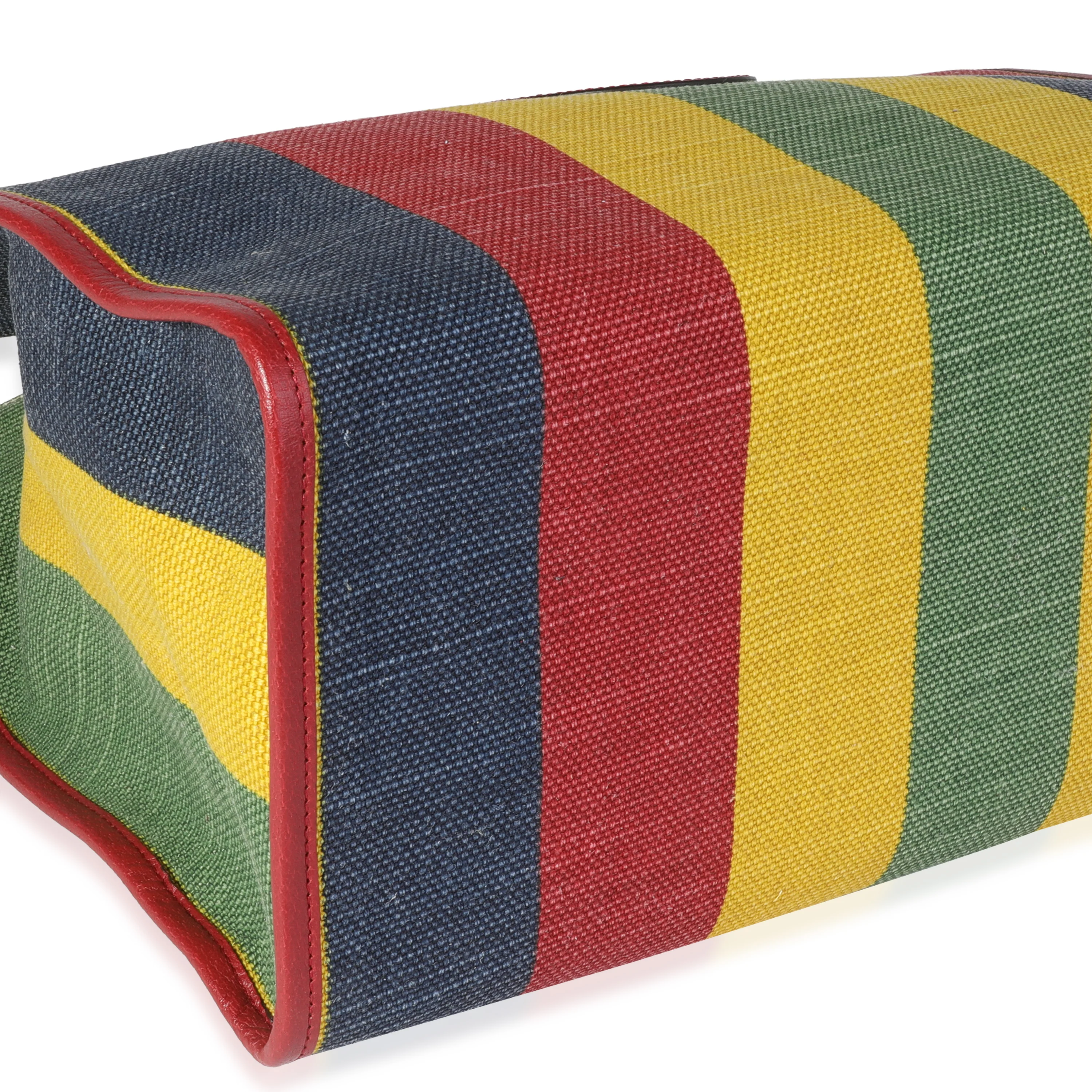 Gucci Multicolor Striped Canvas Baiadera Tote - Image 6