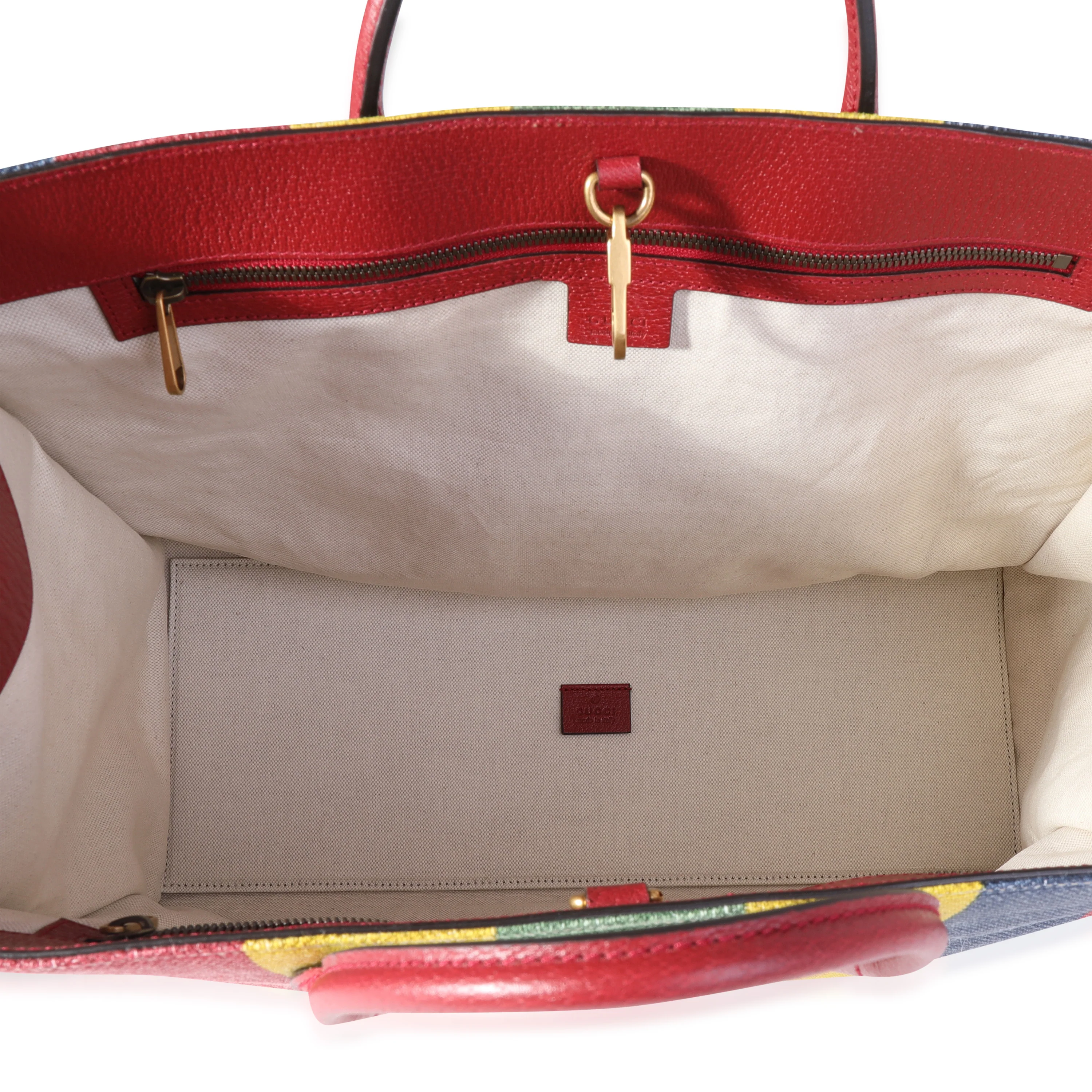 Gucci Multicolor Striped Canvas Baiadera Tote - Image 8