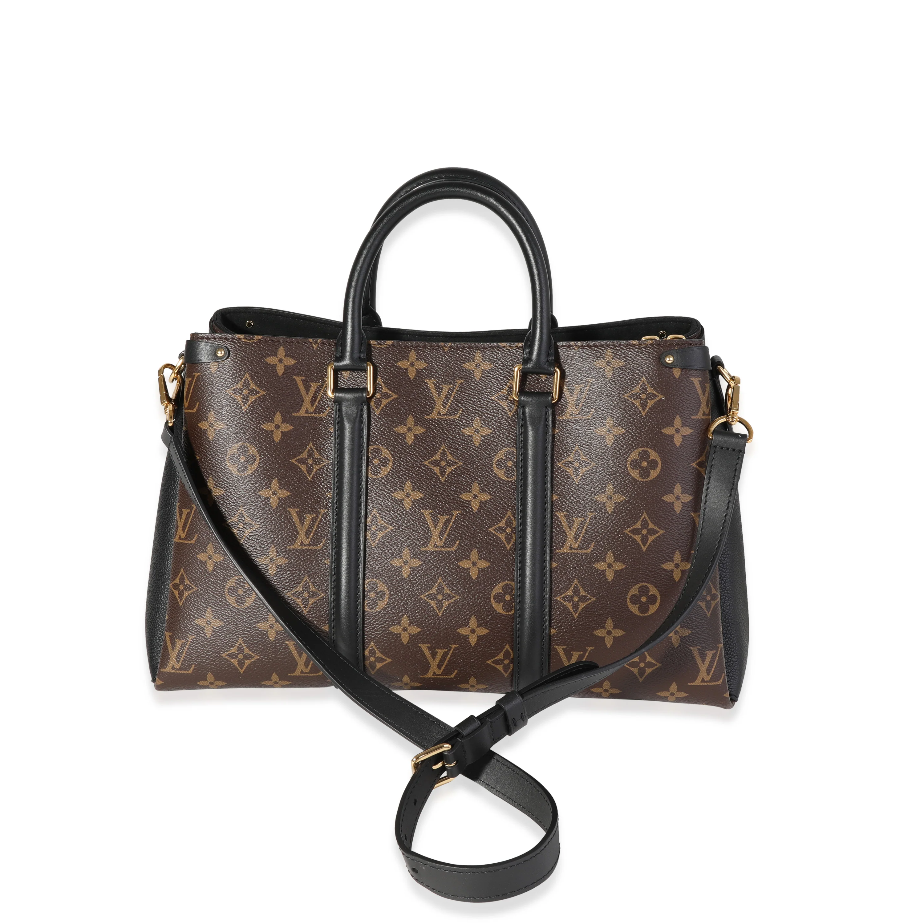 Louis Vuitton Monogram Canvas & Black Leather Soufflot MM - Image 3