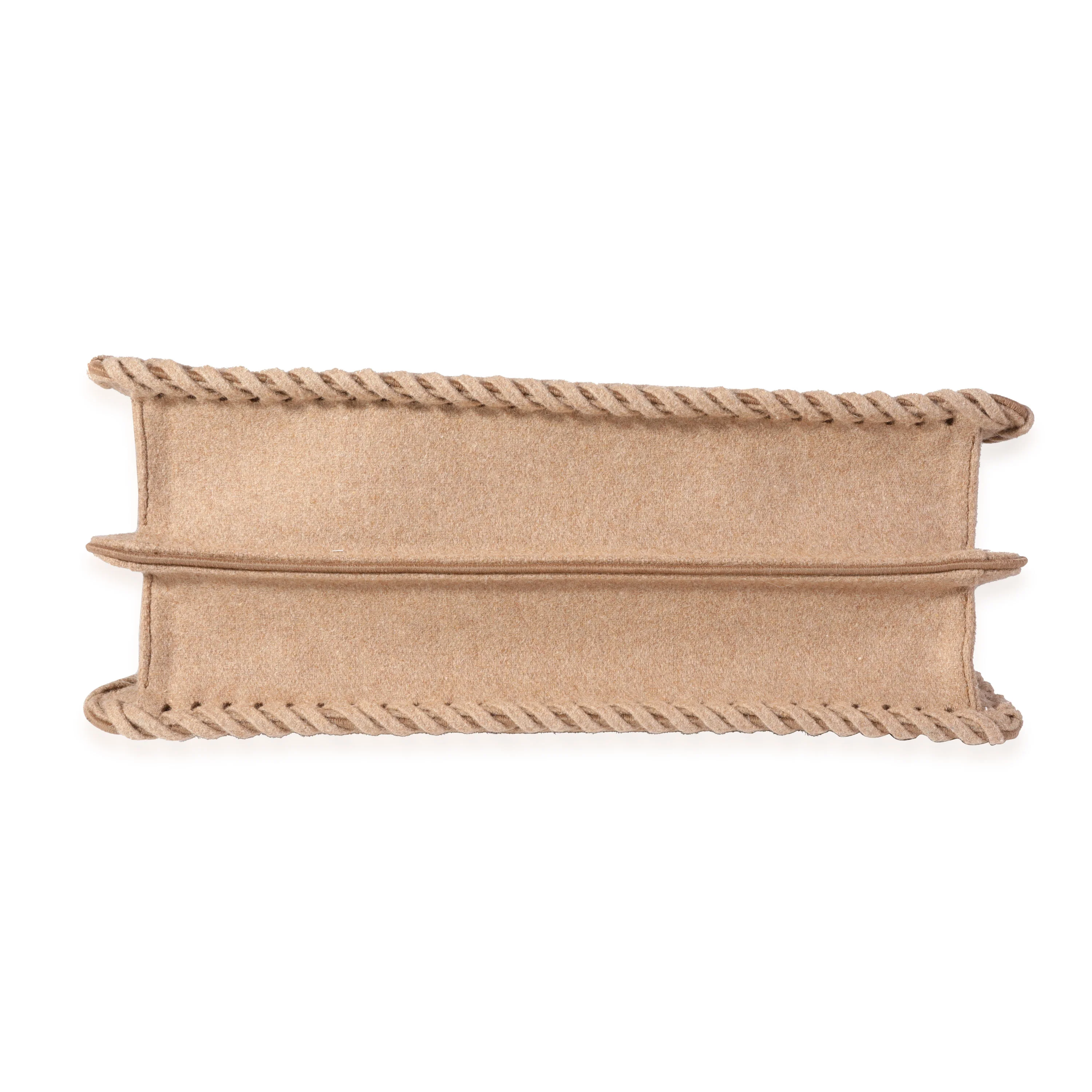 Beige Flannel Medium Peekaboo ISeeU Bag - Image 4