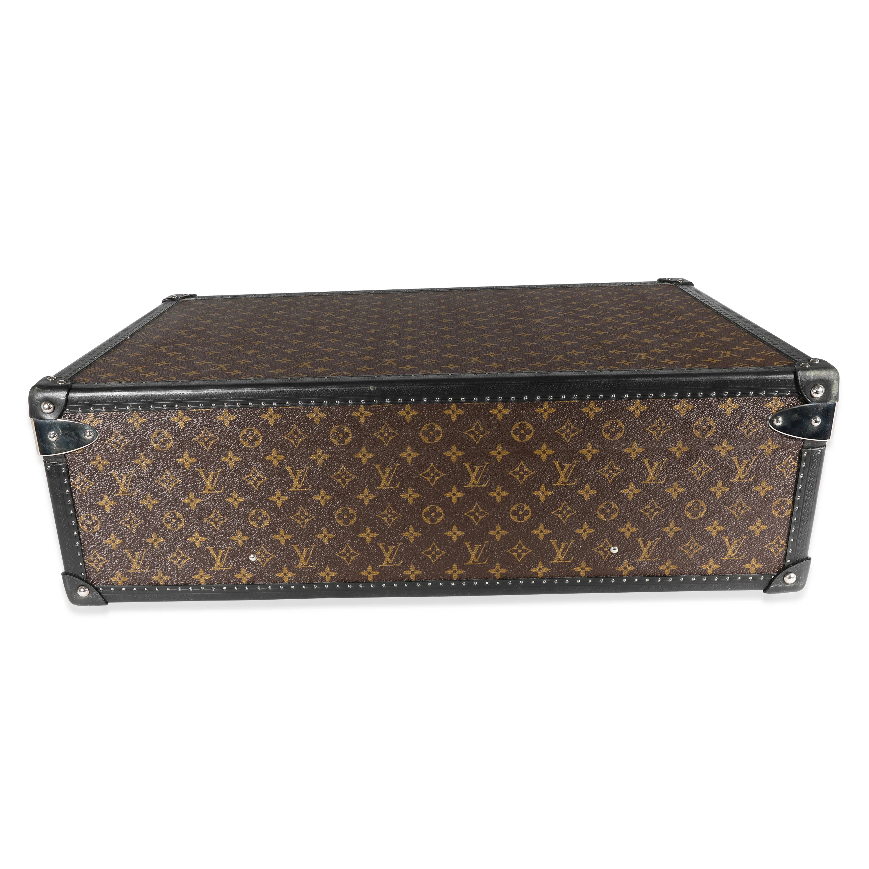 Monogram Macassar & Black Leather Alzer Trunk 70 - Image 4