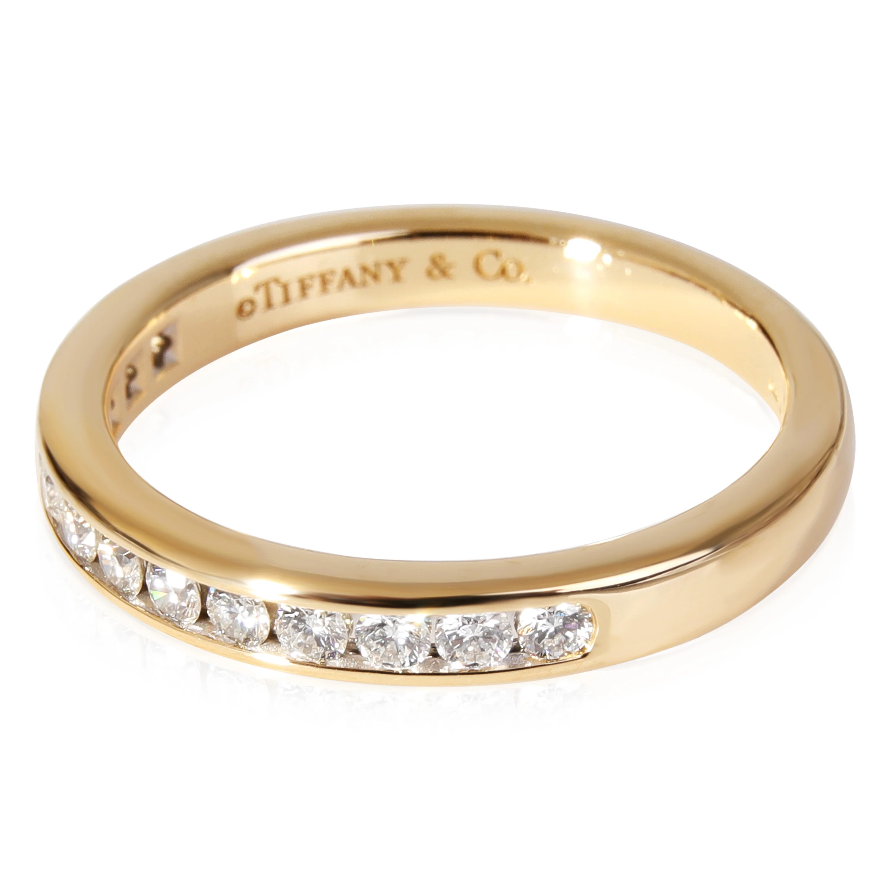 Tiffany & Co. Half Eternity Diamond Wedding Band in 18k Yellow Gold 0.21 Ctw - Image 2