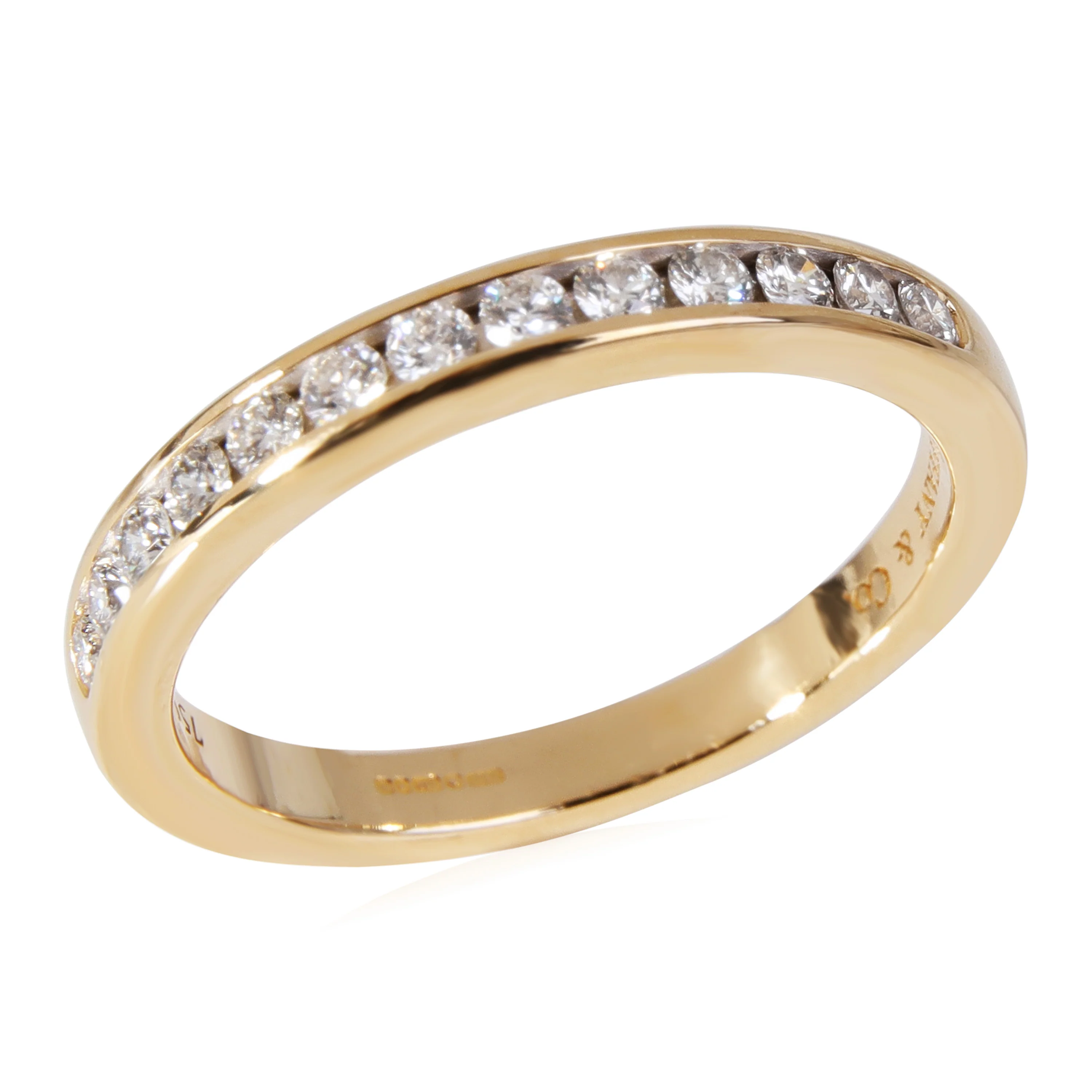 Tiffany & Co. Half Eternity Diamond Wedding Band in 18k Yellow Gold 0.21 Ctw - Image 4
