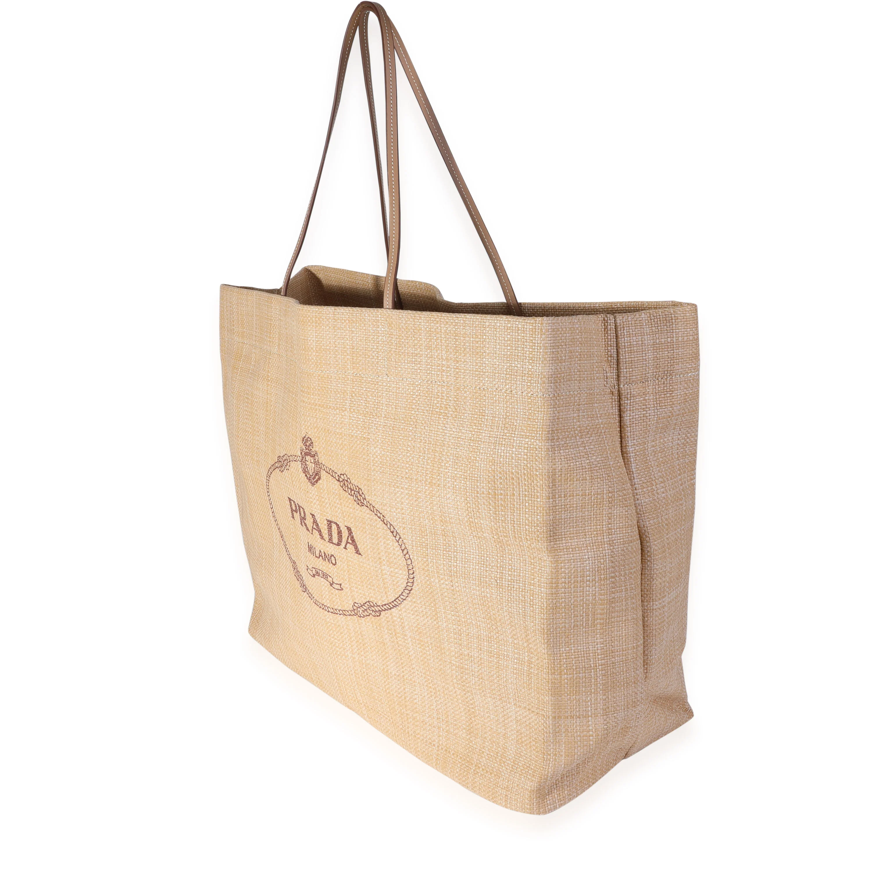 Prada Natural Raffia Paglia Tote - Image 2