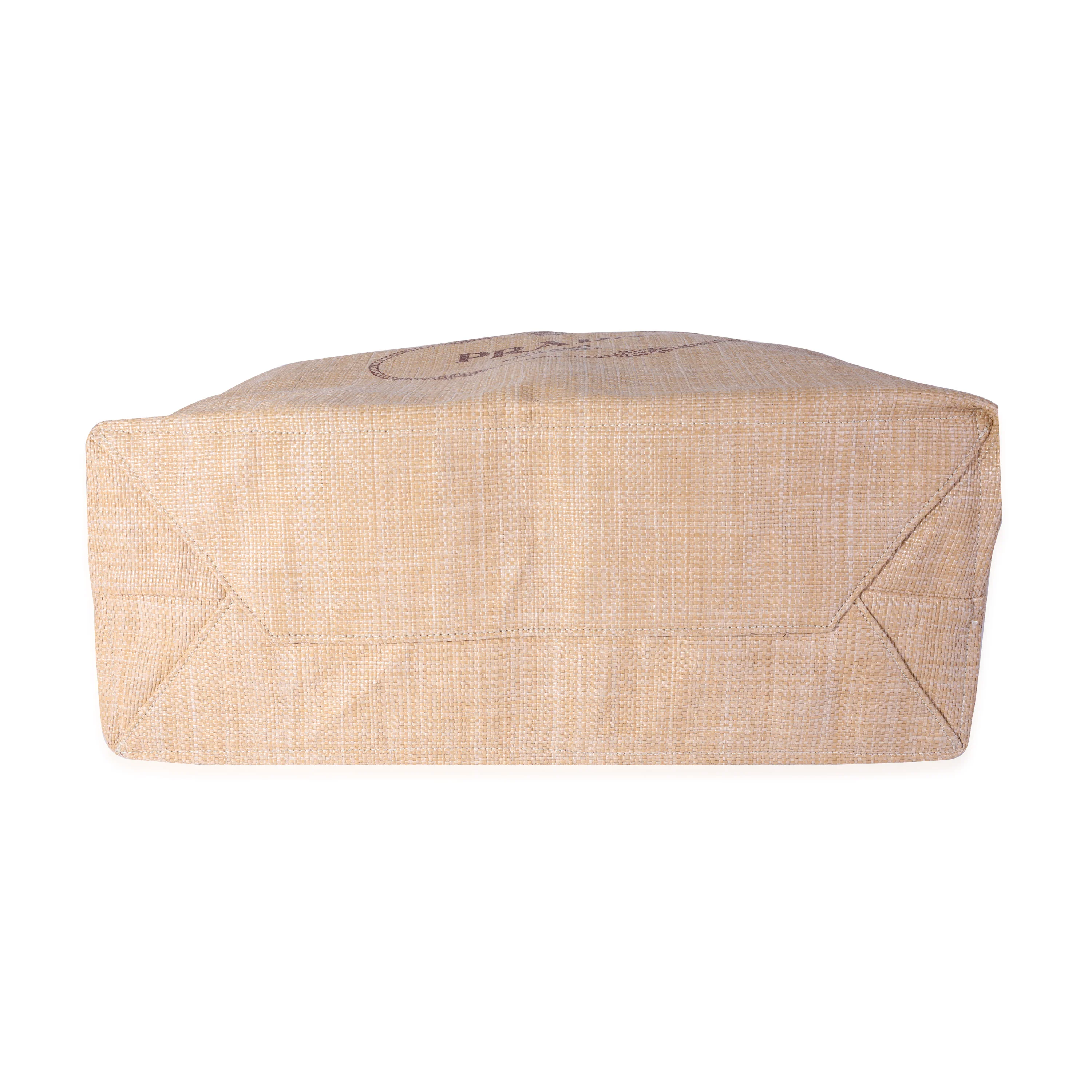 Prada Natural Raffia Paglia Tote - Image 4