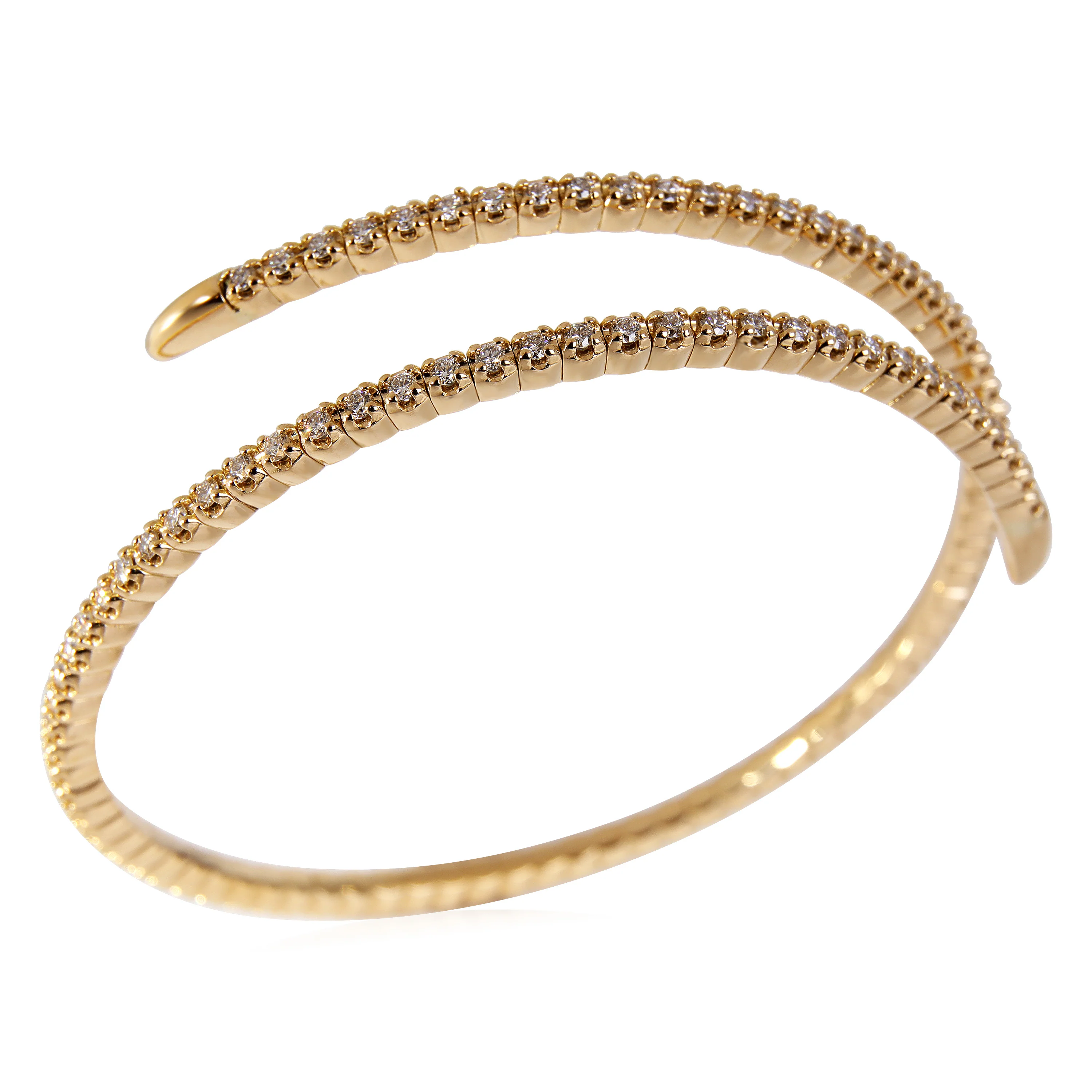 Diamond Flexible Bracelet in 18k Yellow Gold (1.50 Ctw) - Image 4